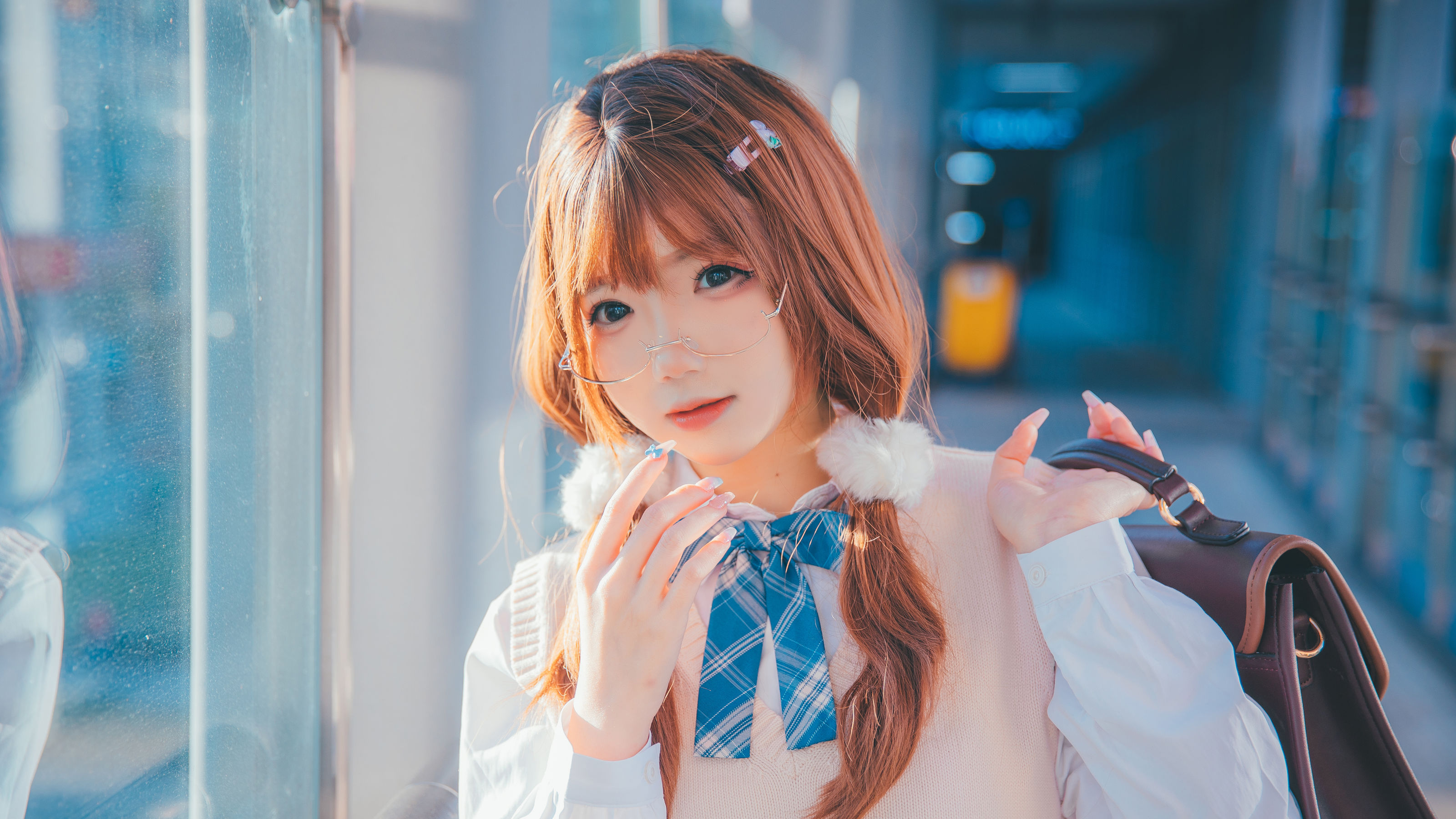 [福利COS] 动漫博主雪晴Astra - JK夕阳（25P）