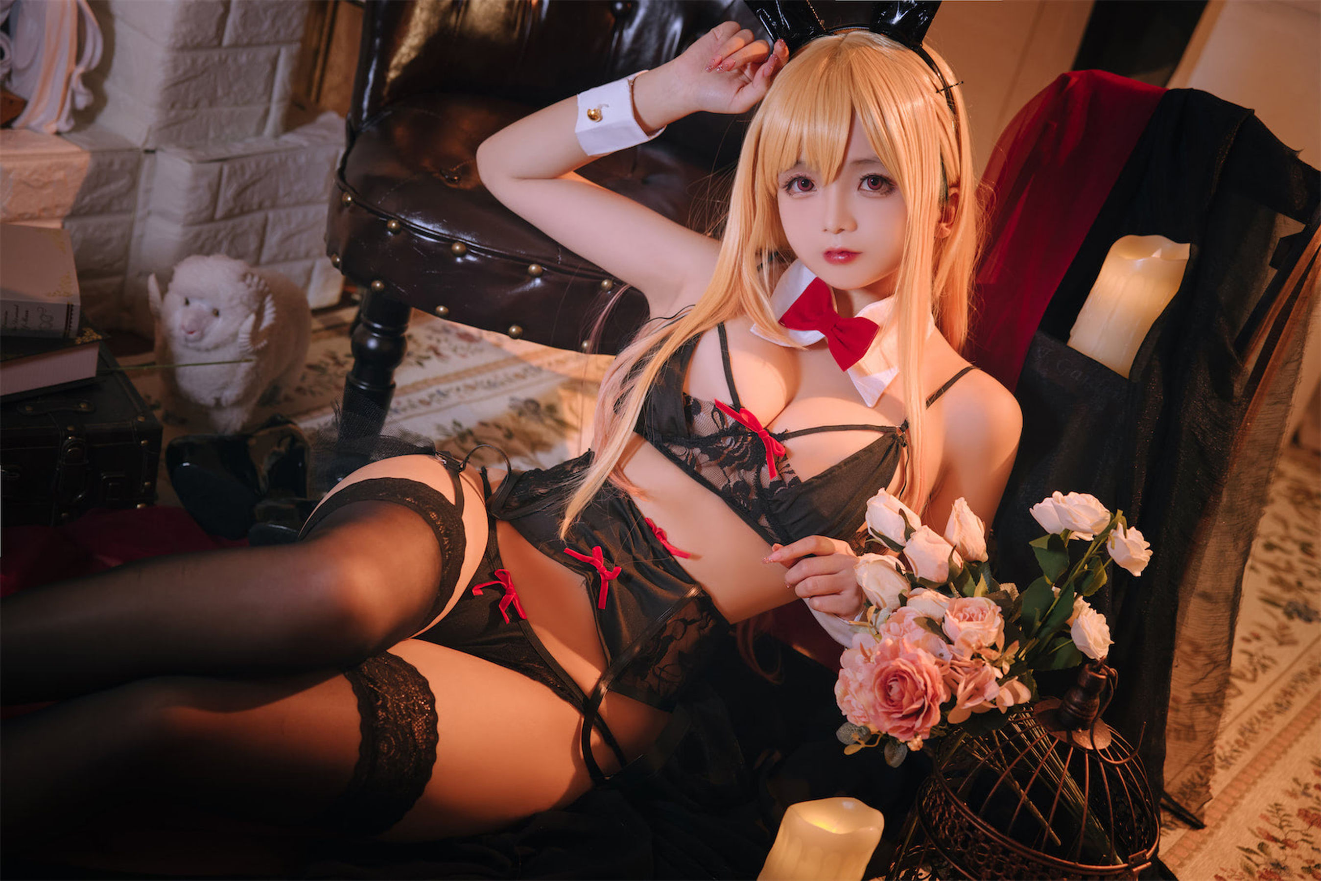 Cosplay日奈娇 - 梦兔子内衣（34P）