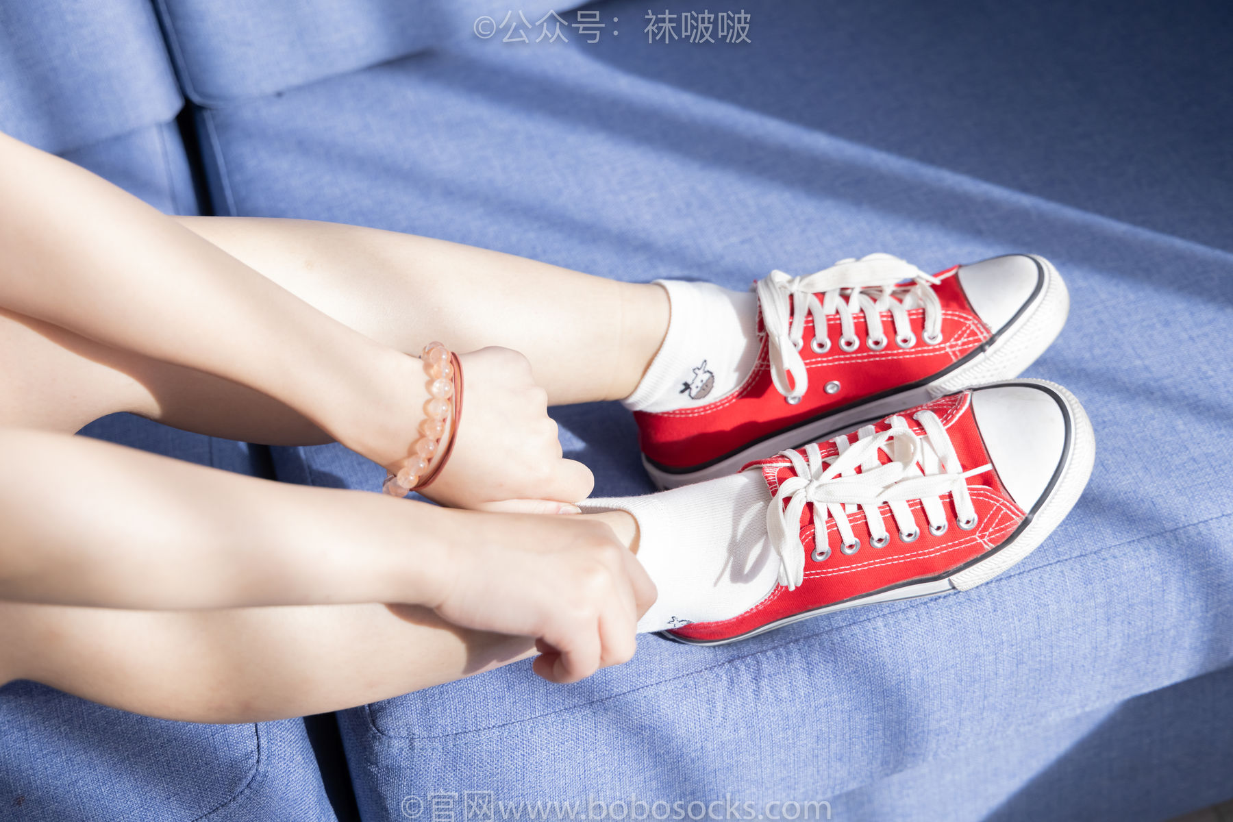 BoBoSocks袜啵啵 No.036 菠萝-帆布鞋、白棉袜、裸足（135P）