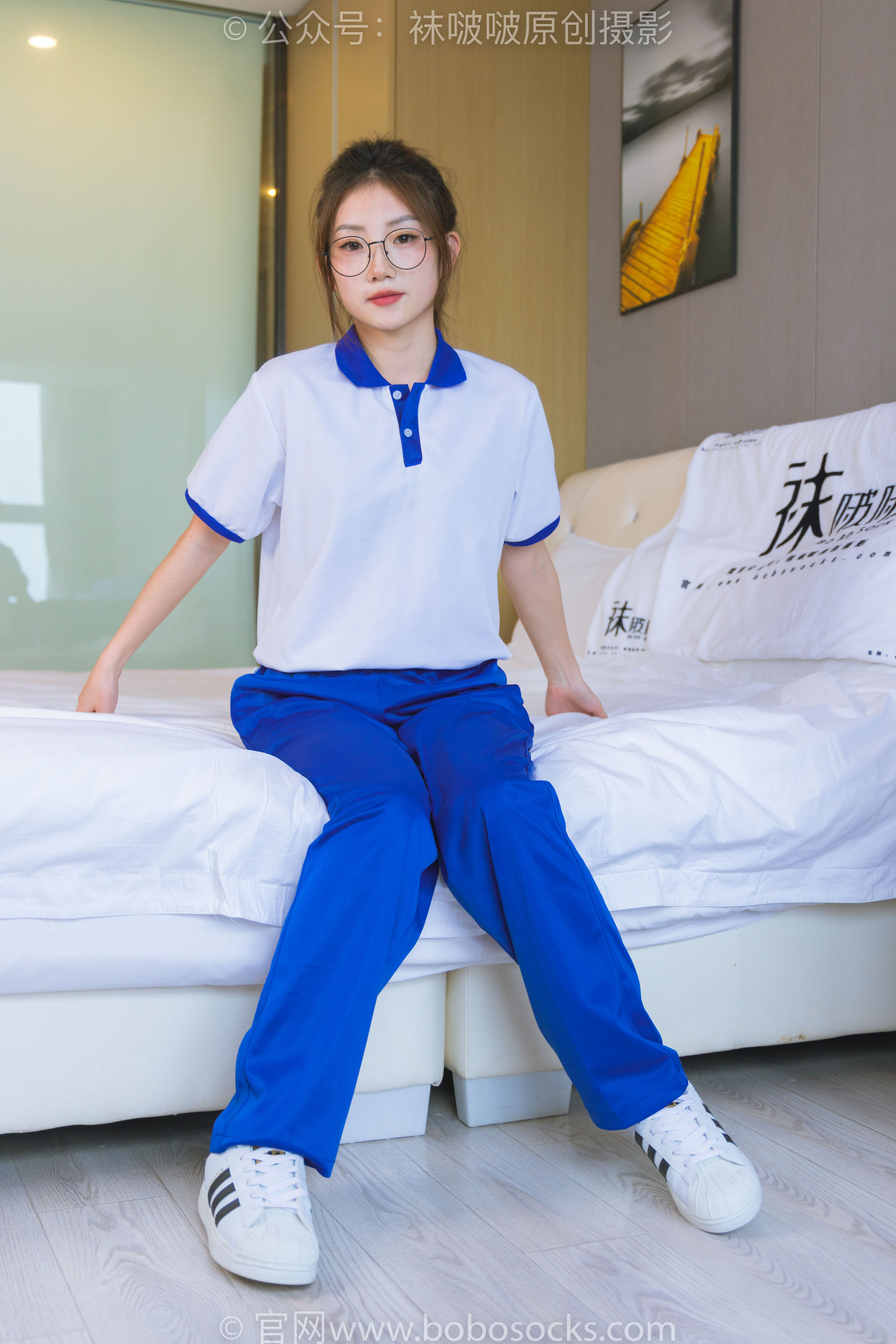 BoBoSocks袜啵啵 No.193 小沫-贝壳头板鞋、白棉袜、肉丝、校服裤里丝（139P）