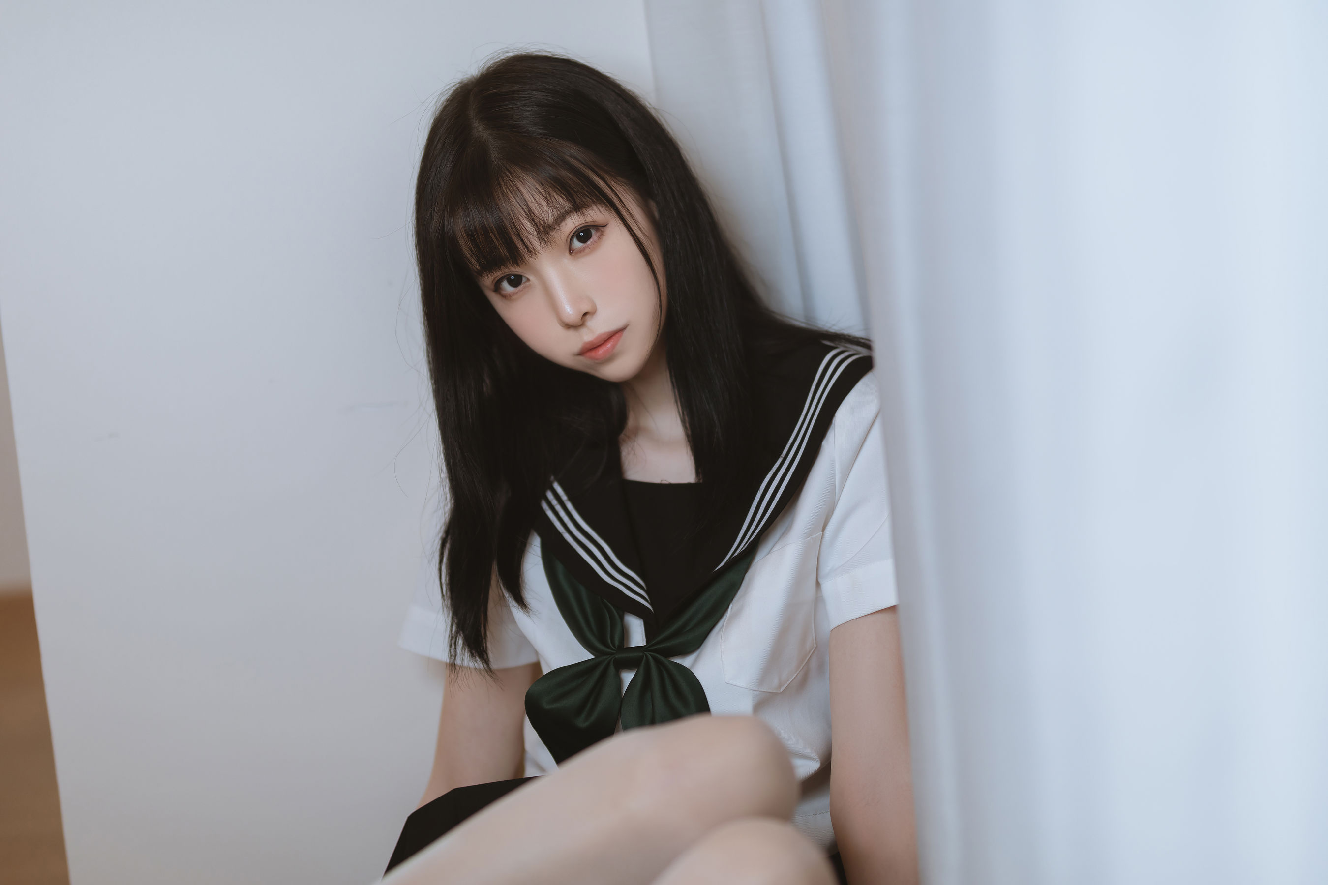 许岚(叁月life) -   白丝水手服（39P）