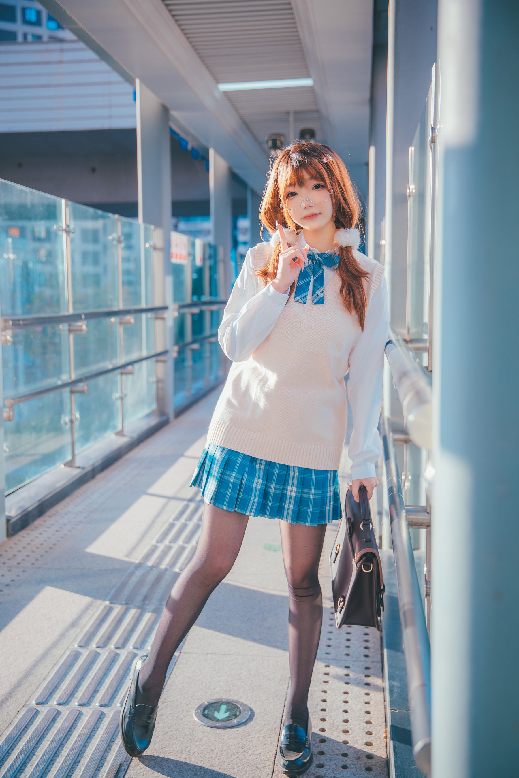 [福利COS] 动漫博主雪晴Astra - JK夕阳（25P）