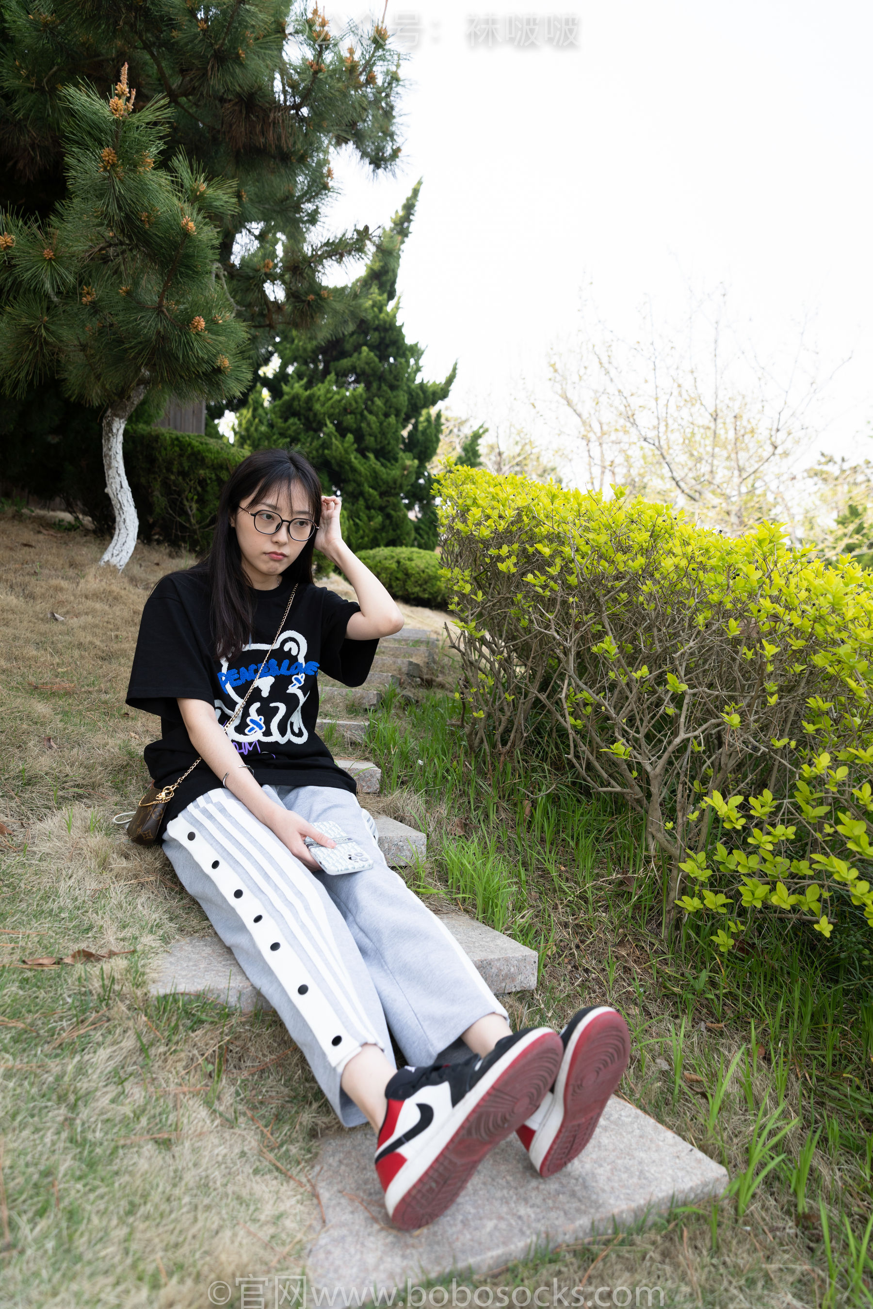 BoBoSocks袜啵啵 No.023 稚予-AJ、白色短棉袜、裸足（118P）