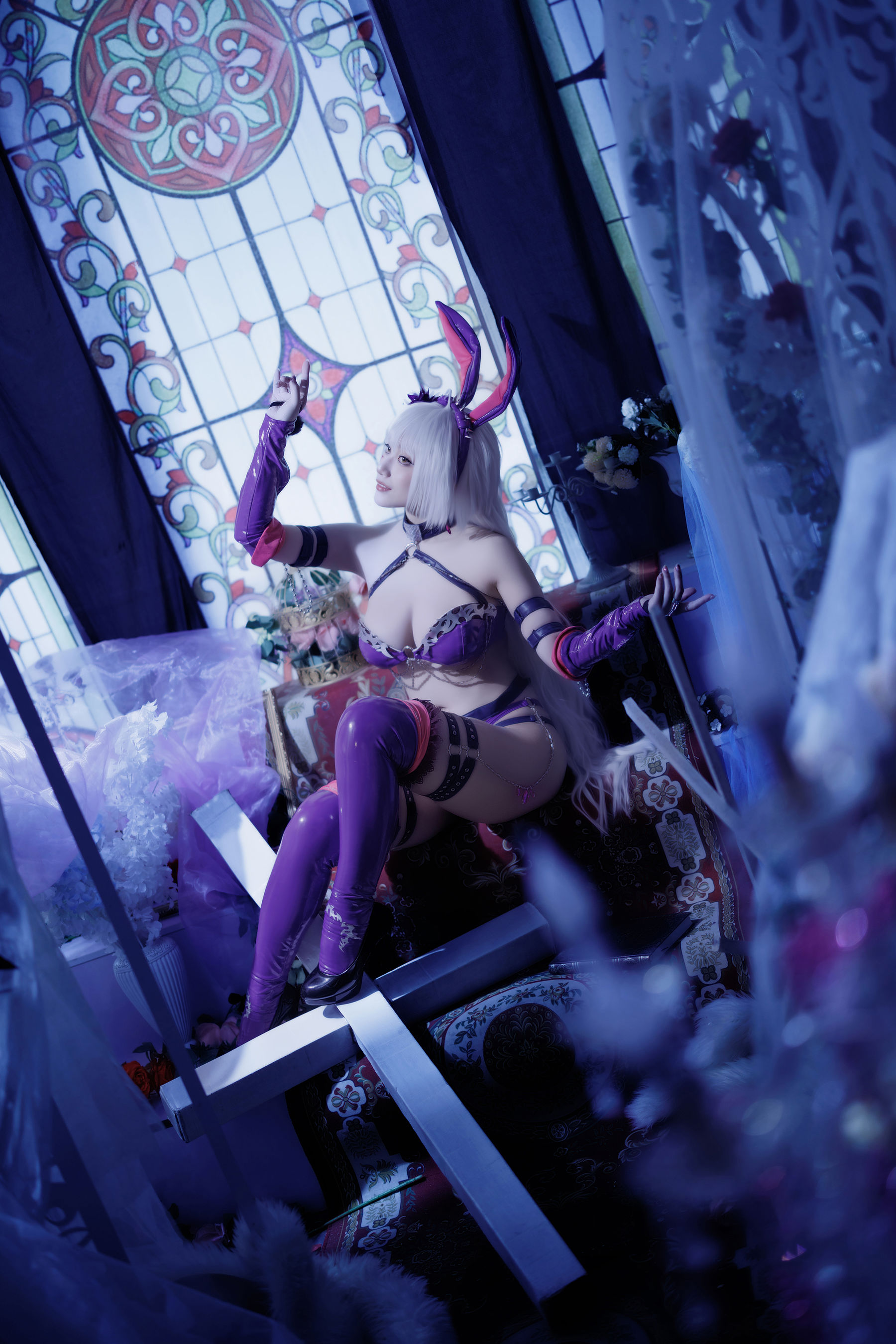 微博COS妹子Cien恩恩 - 黑贞兔女郎泳装（30P）