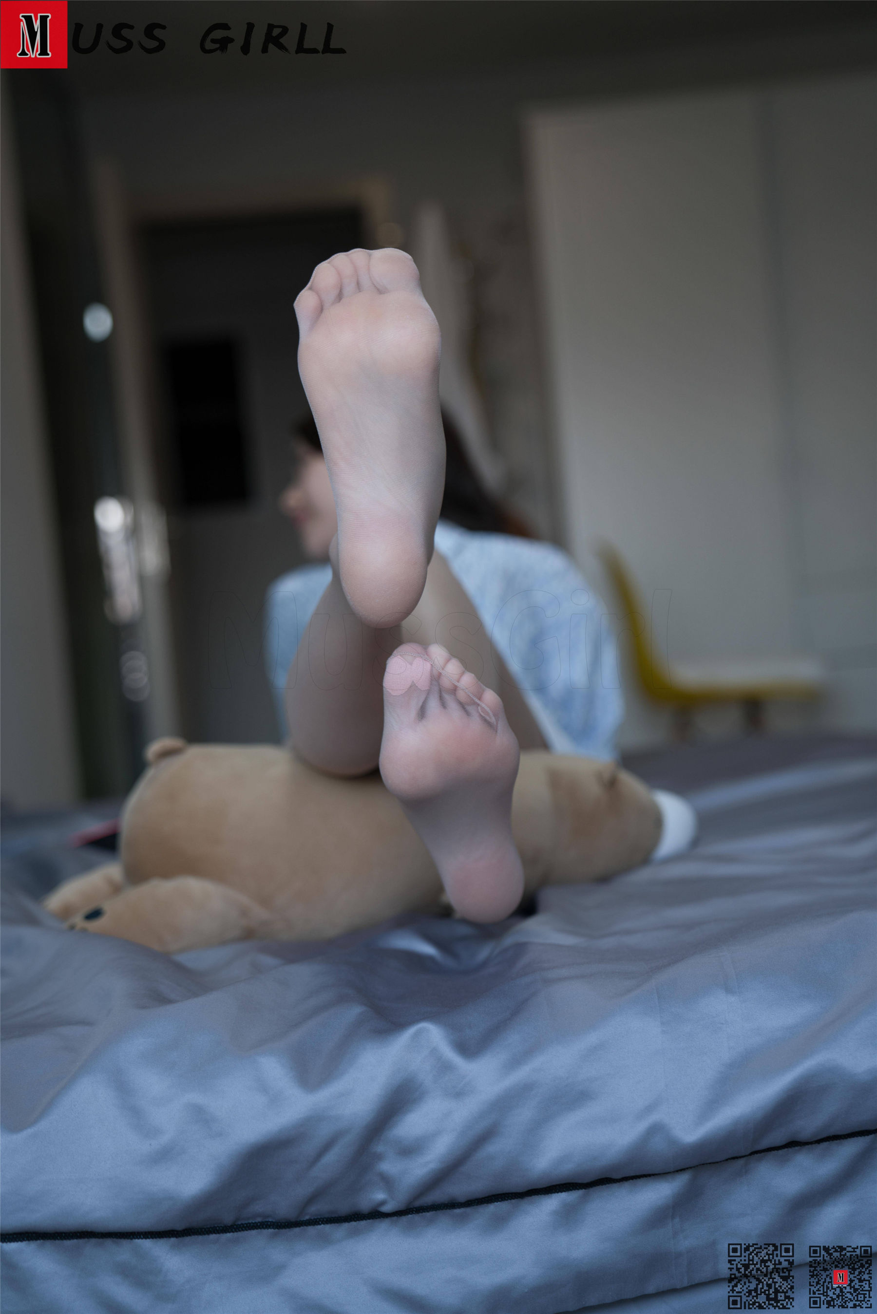 [慕丝女郎MussGirl] No.130 小白裙灰丝（110P）