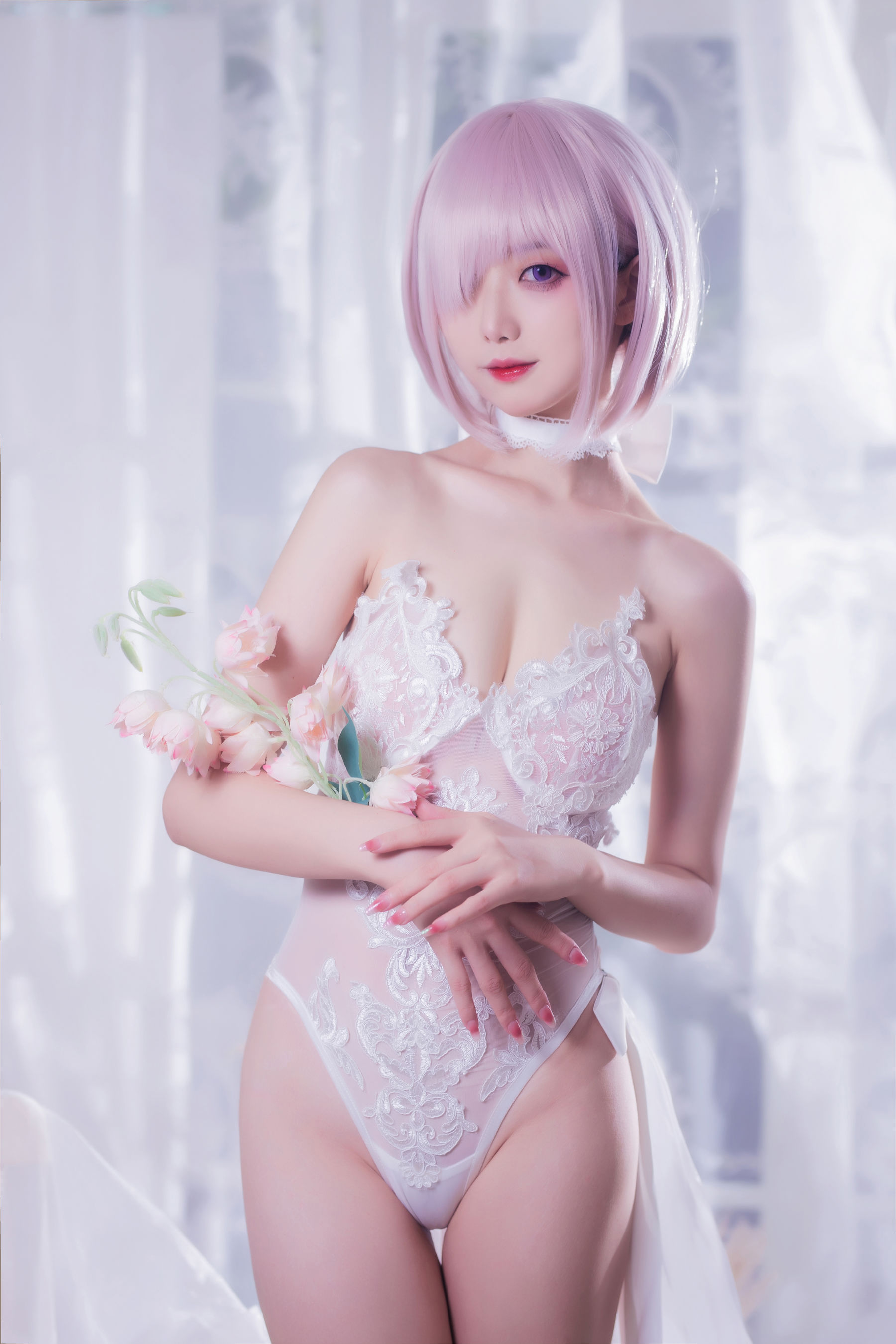 [福利COS] 动漫博主封疆疆v - 婚纱玛修（33P）