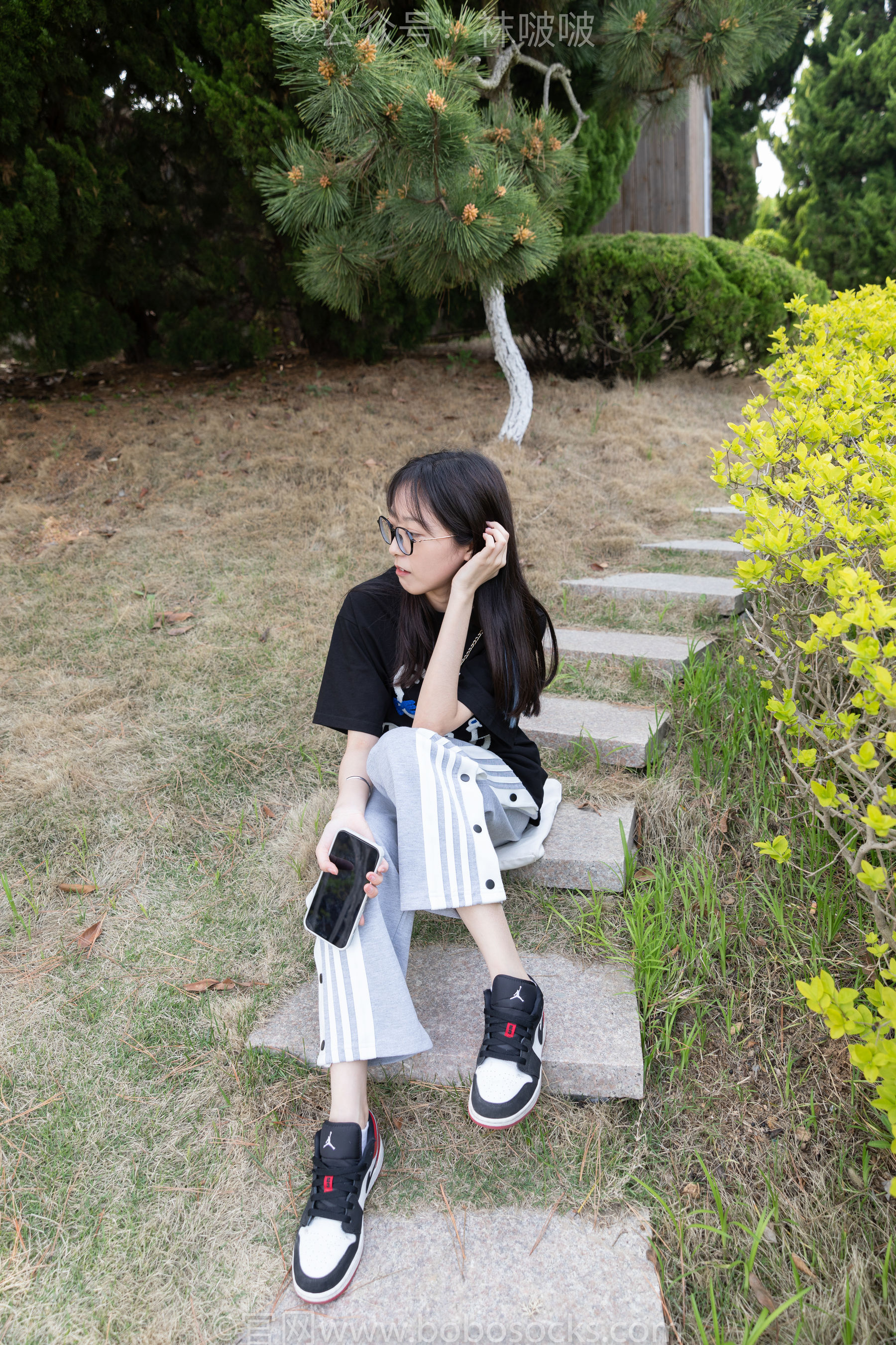 BoBoSocks袜啵啵 No.023 稚予-AJ、白色短棉袜、裸足（118P）