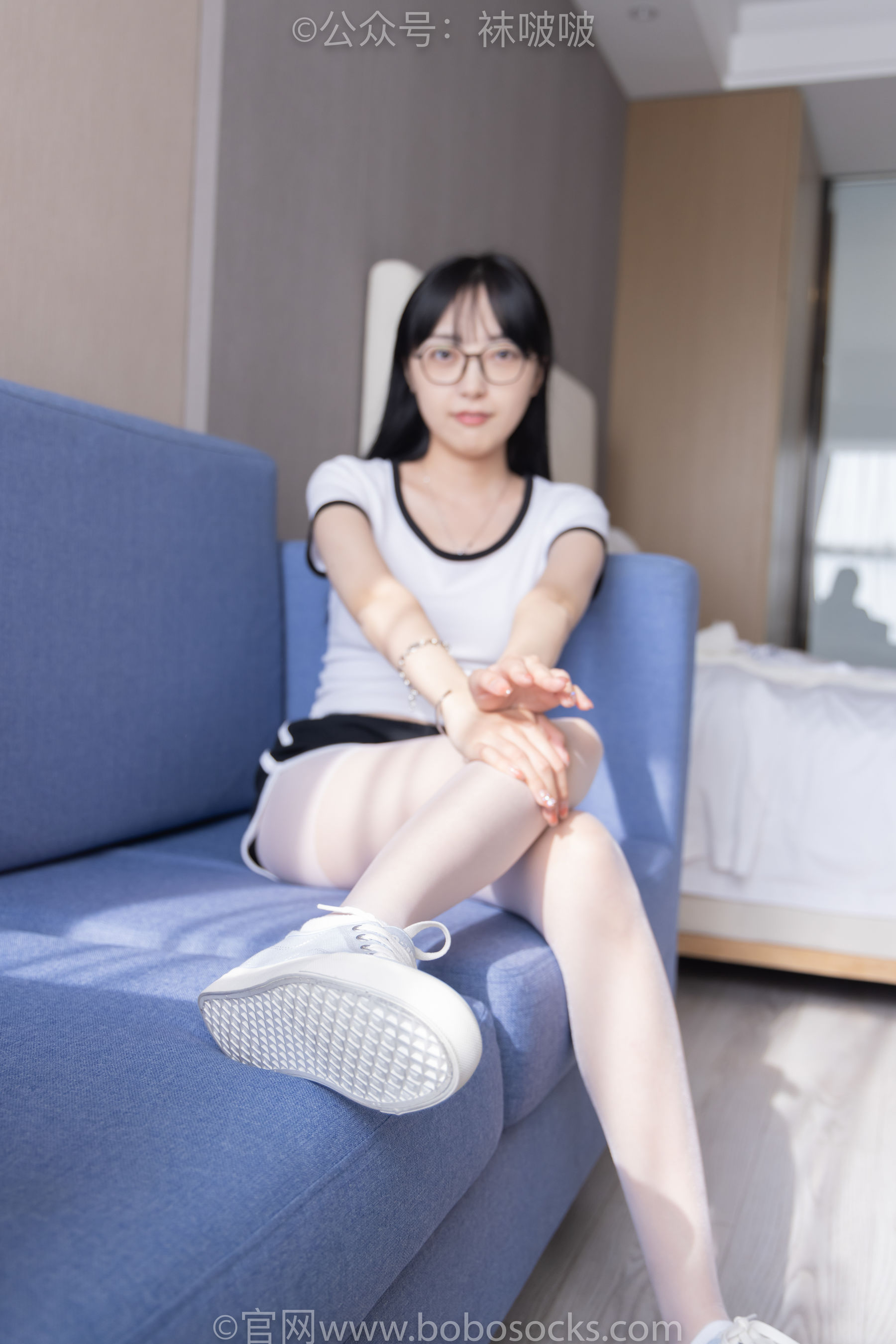 BoBoSocks袜啵啵 No.037 稚予-帆布鞋、短白棉袜、白丝（136P）