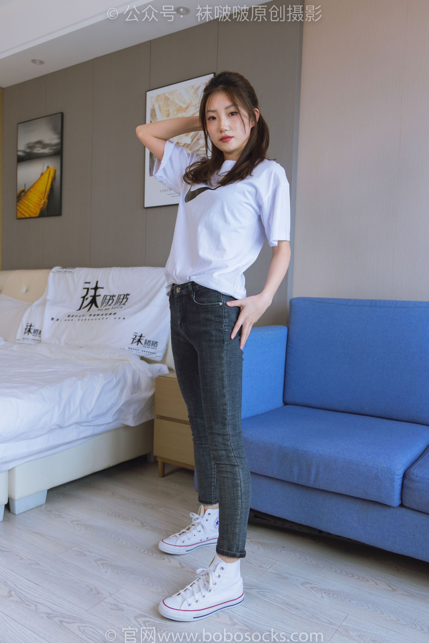 BoBoSocks袜啵啵 No.220 小沫-两双板鞋、短肉丝、裸足（140P）