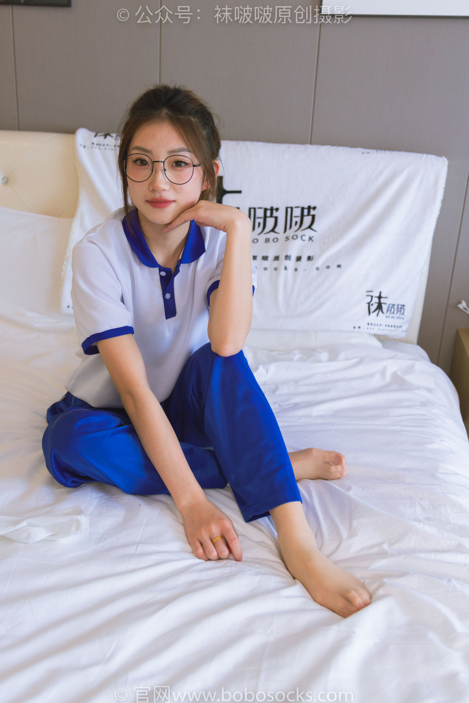 BoBoSocks袜啵啵 No.193 小沫-贝壳头板鞋、白棉袜、肉丝、校服裤里丝（139P）