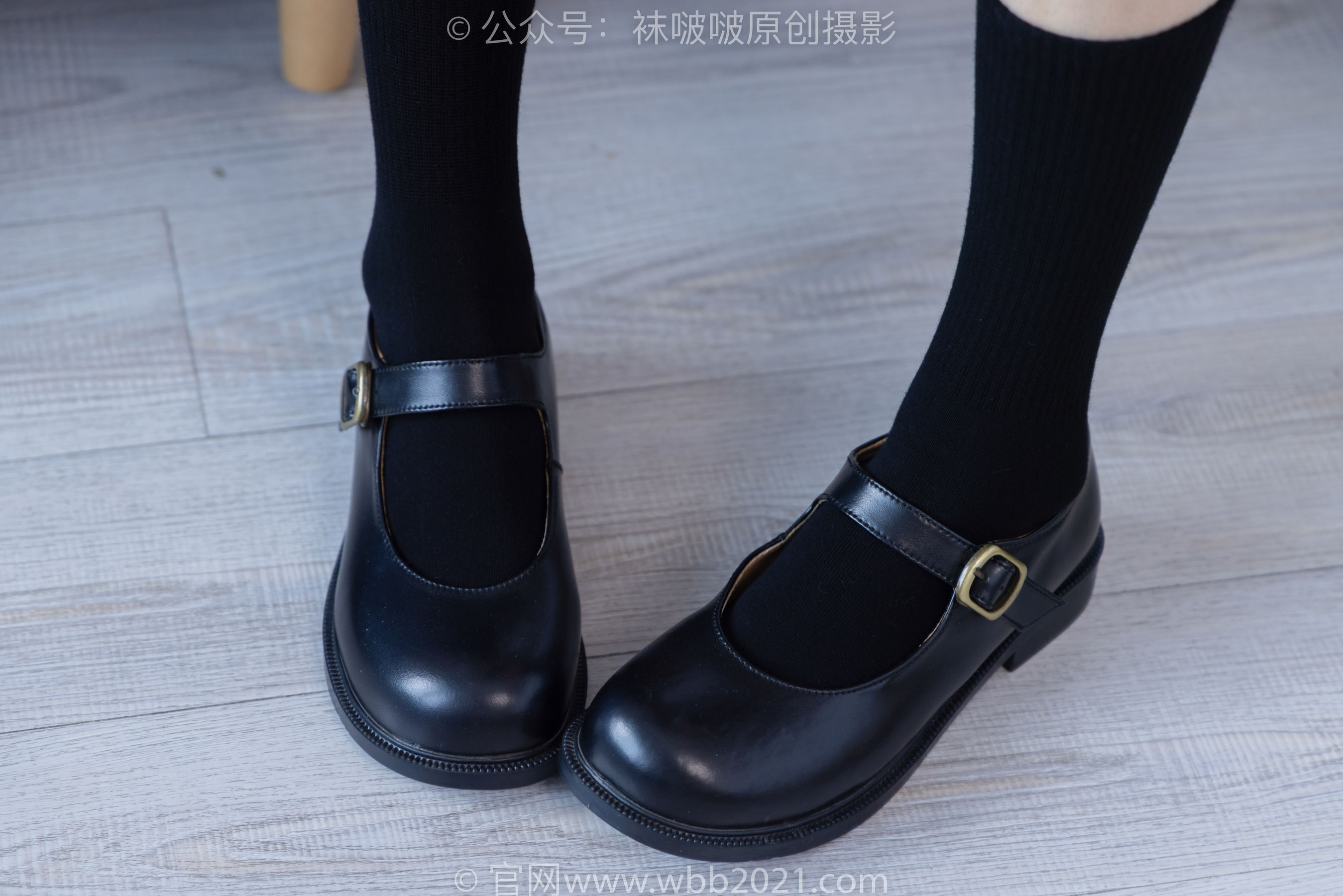 BoBoSocks袜啵啵 No.268 芝士 -黑皮鞋、绑带黑棉袜、学院制服（139P）