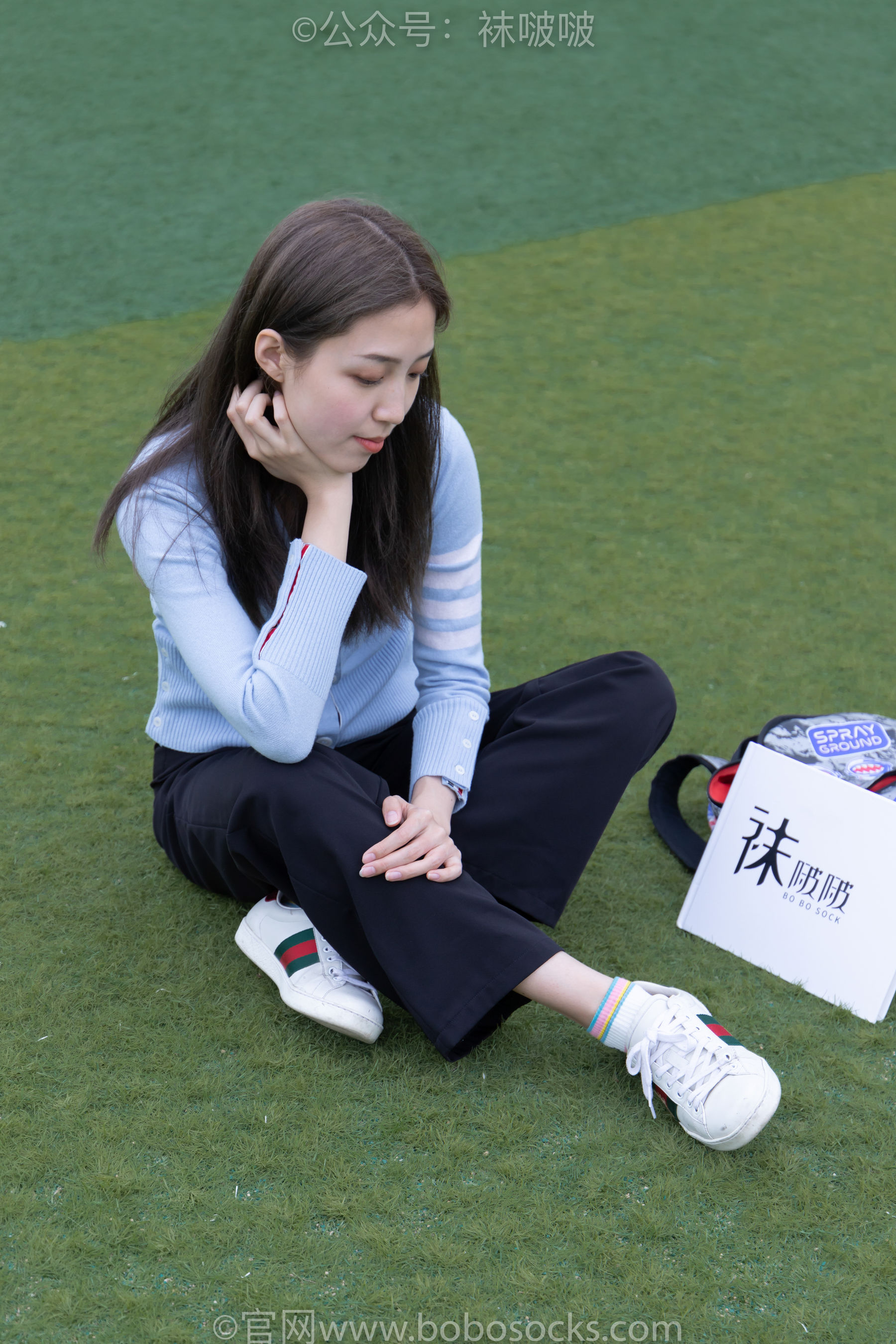 BoBoSocks袜啵啵 No.021 泡芙-板鞋、白棉袜、裸足（130P）
