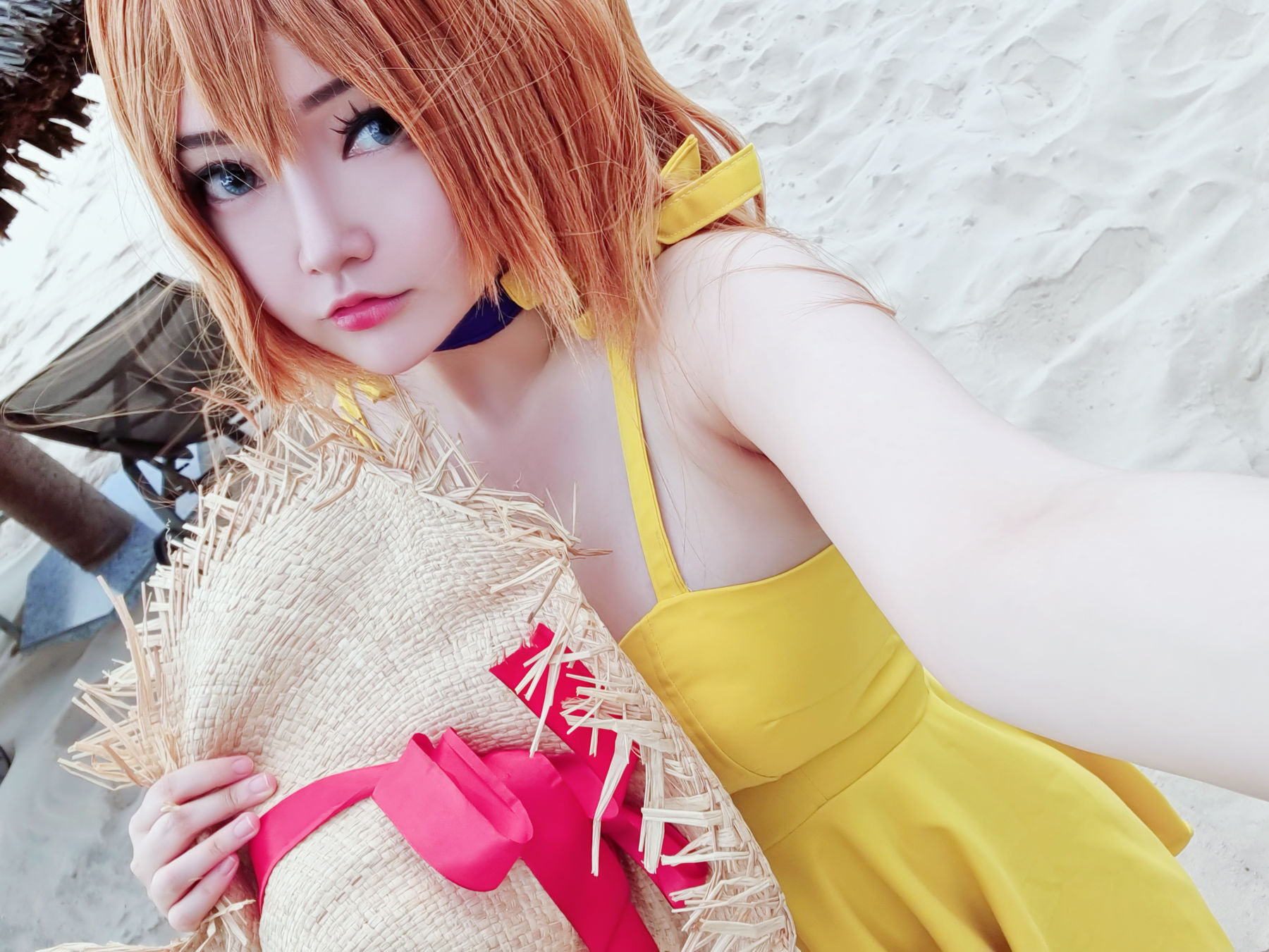 Coser小姐姐Potato Godzilla - Asuka Yellow Dress（27P）