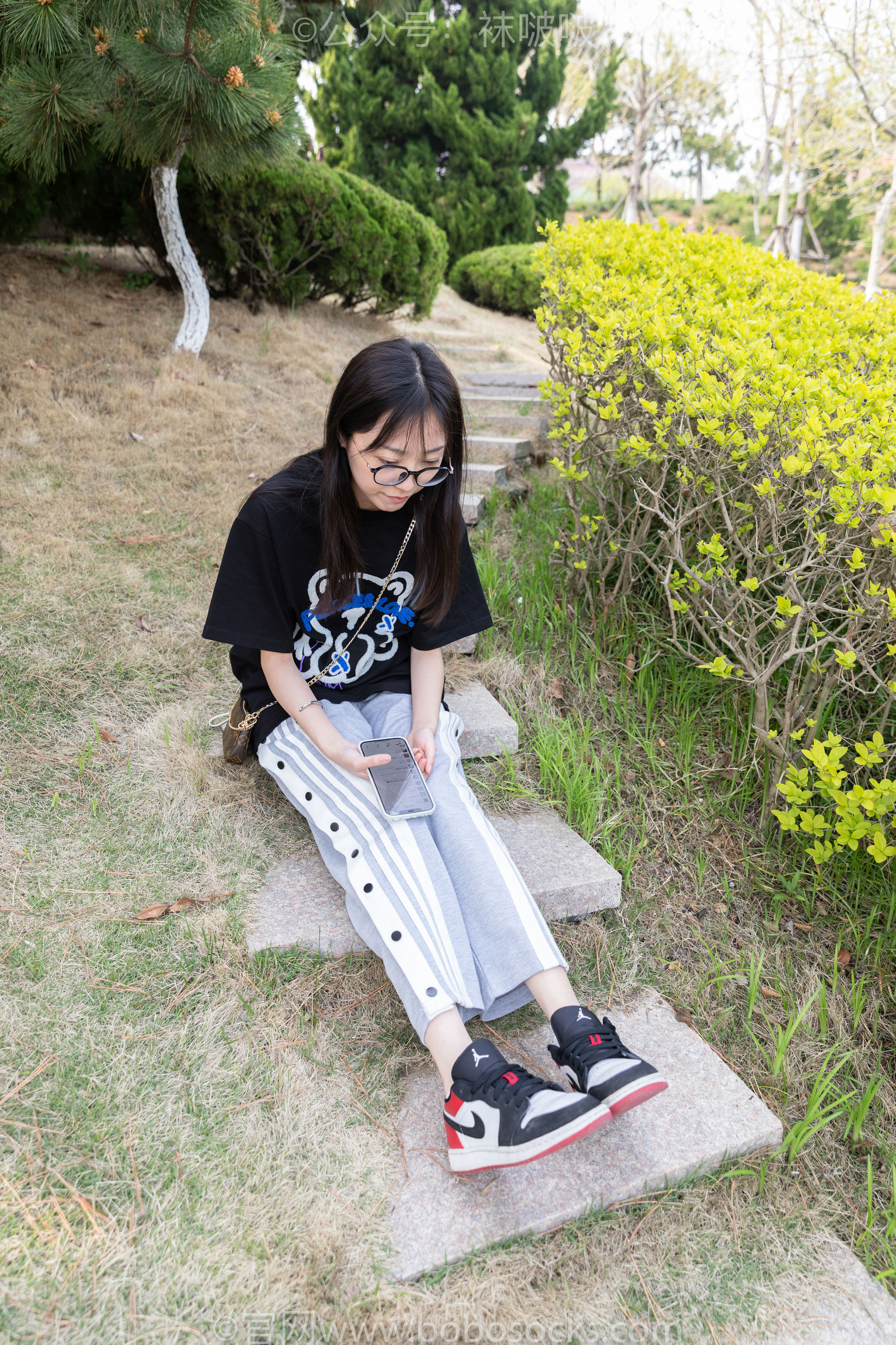 BoBoSocks袜啵啵 No.023 稚予-AJ、白色短棉袜、裸足（118P）-爱变色