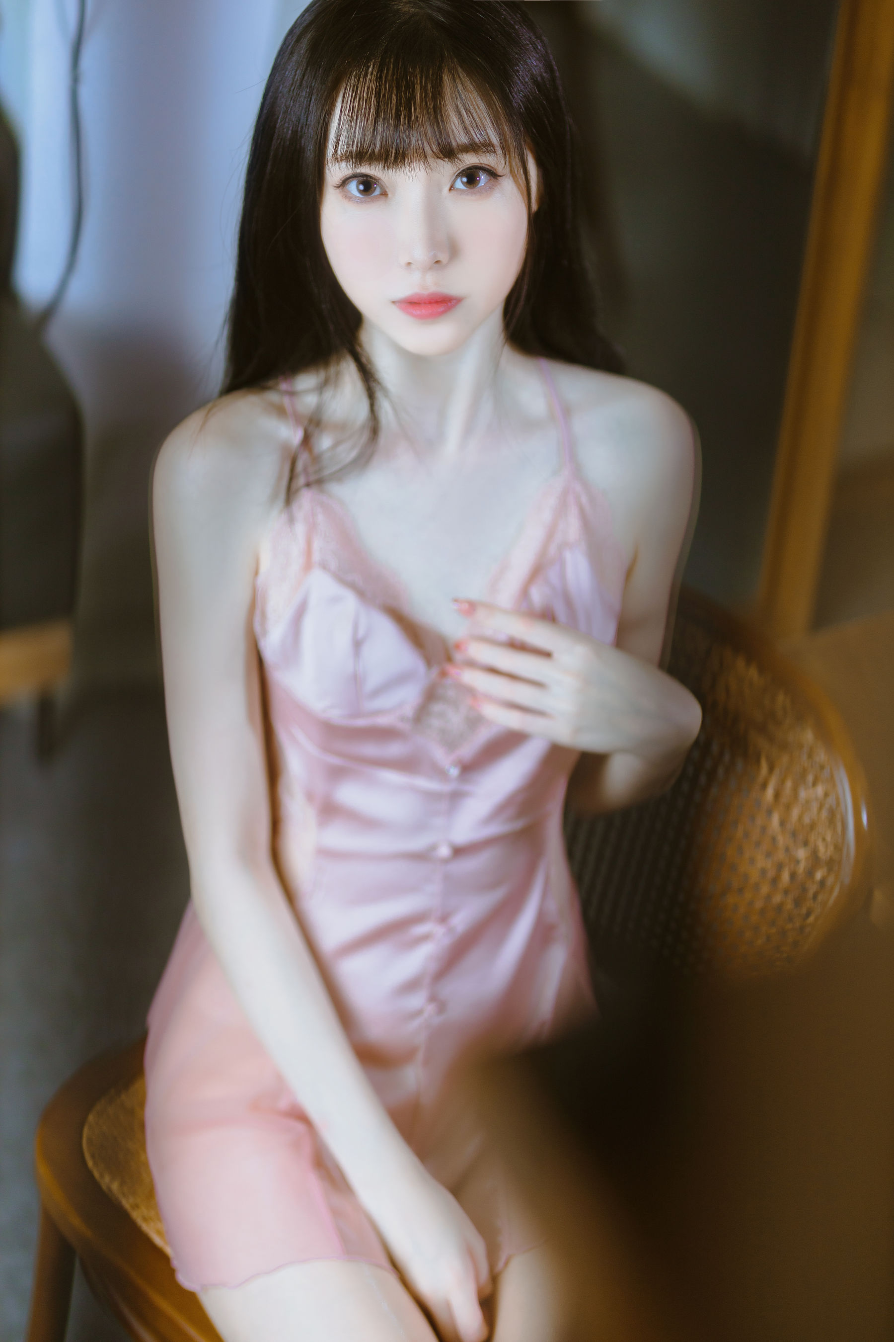 [福利COS] 许岚(叁月life) - 半透粉纱（40P）