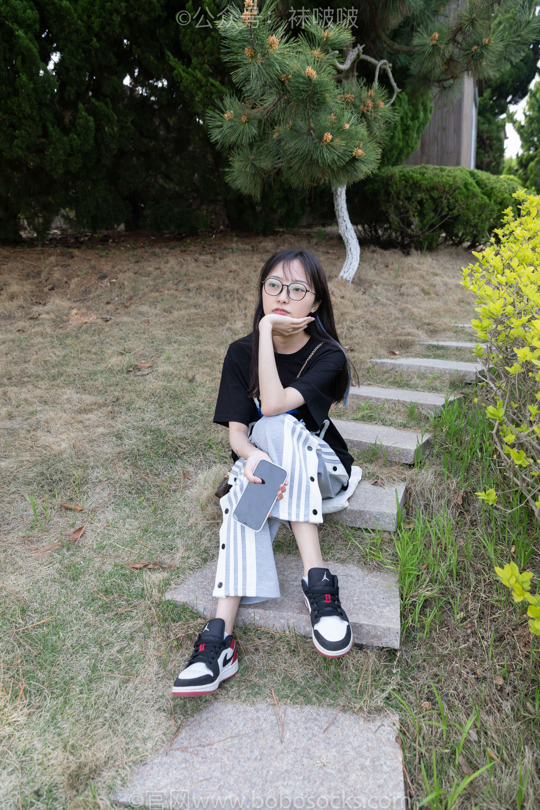 BoBoSocks袜啵啵 No.023 稚予-AJ、白色短棉袜、裸足（118P）