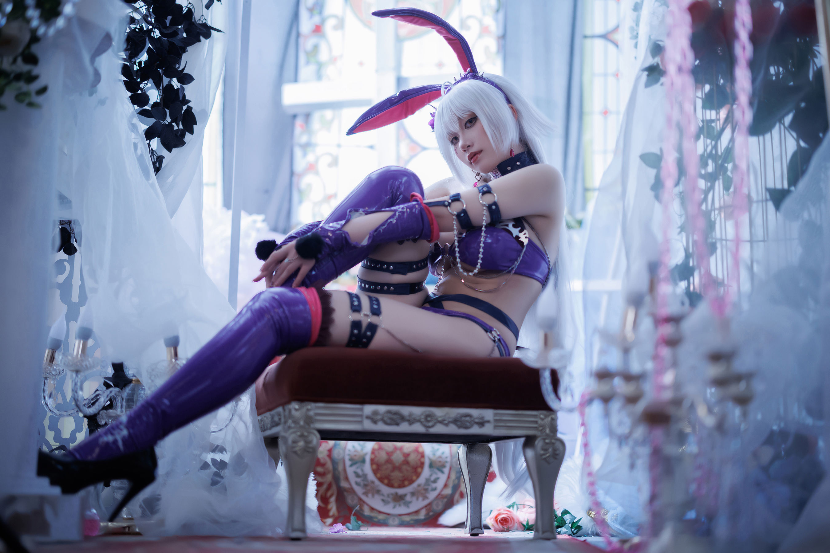 微博COS妹子Cien恩恩 - 黑贞兔女郎泳装（30P）