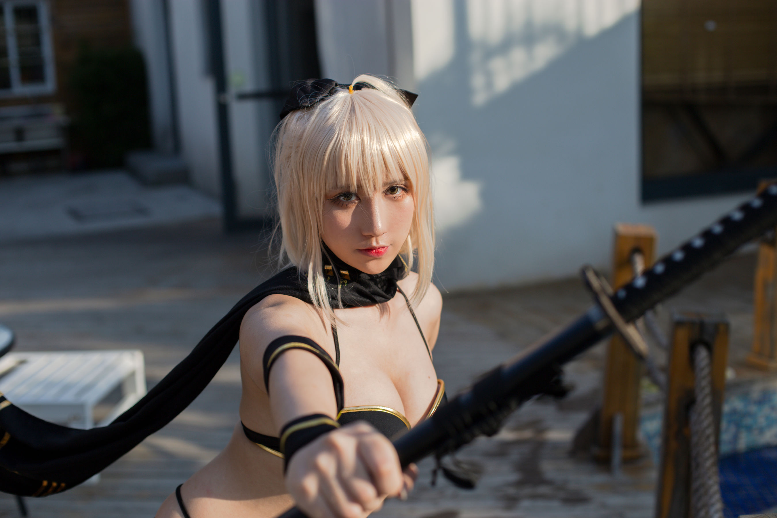 [福利COS] 动漫博主九曲Jean - 冲田泳装（19P）