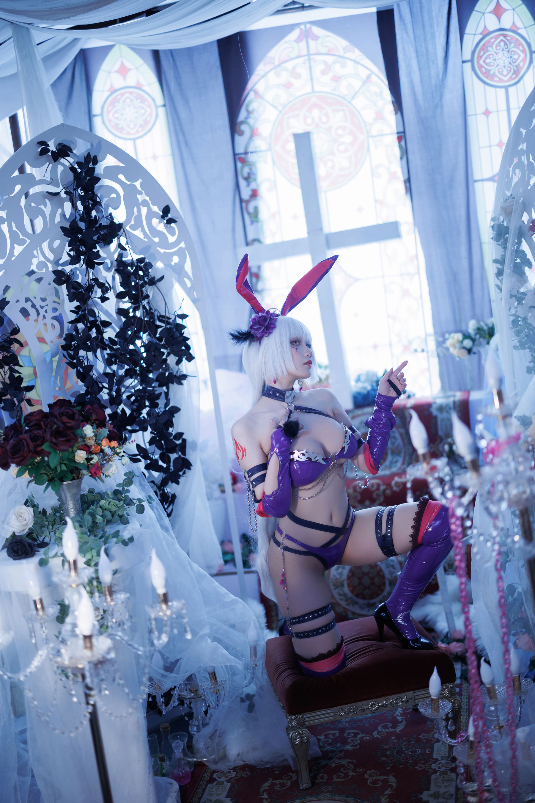 微博COS妹子Cien恩恩 - 黑贞兔女郎泳装（30P）