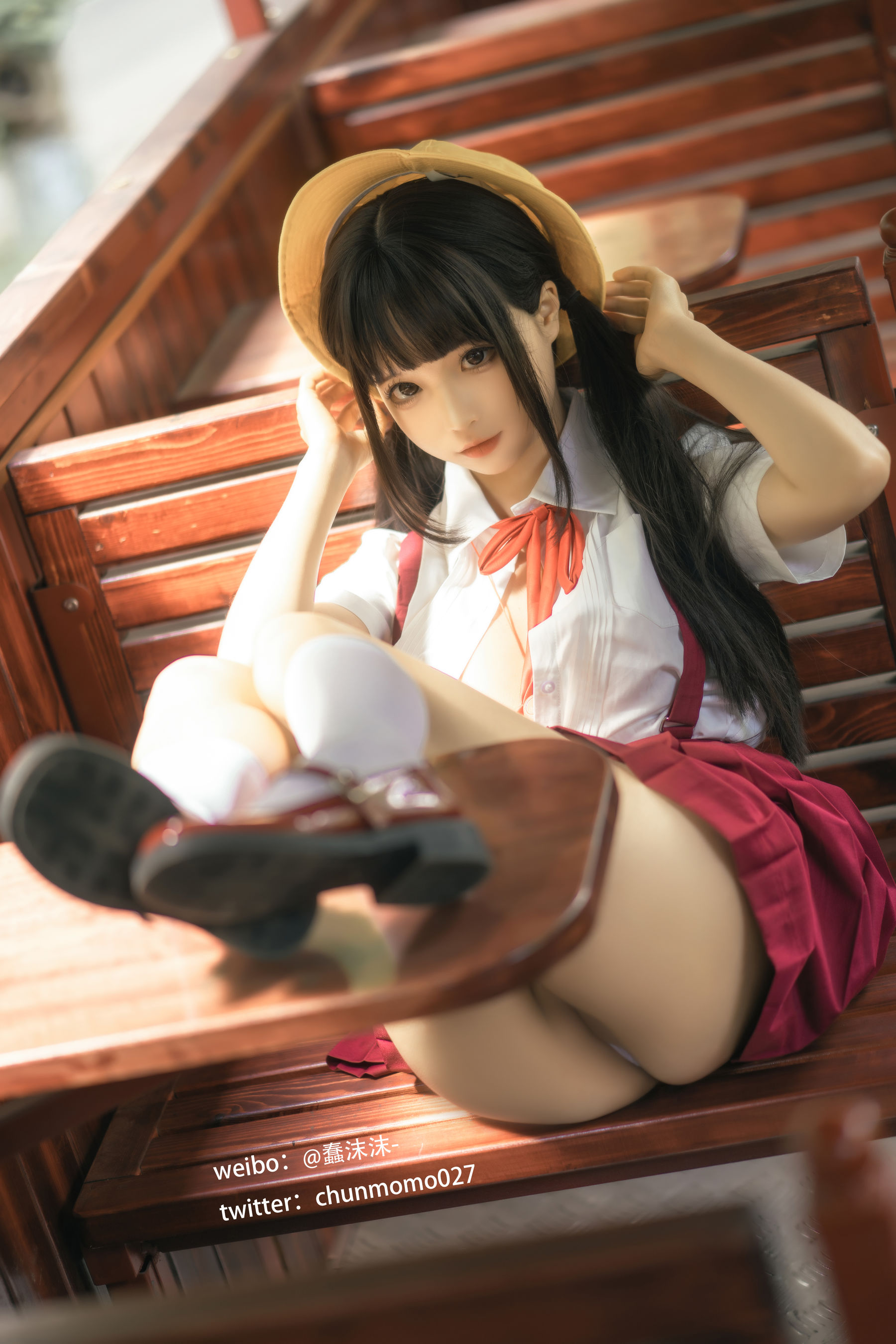 [福利COS] 动漫博主蠢沫沫 - 红火车（16P）