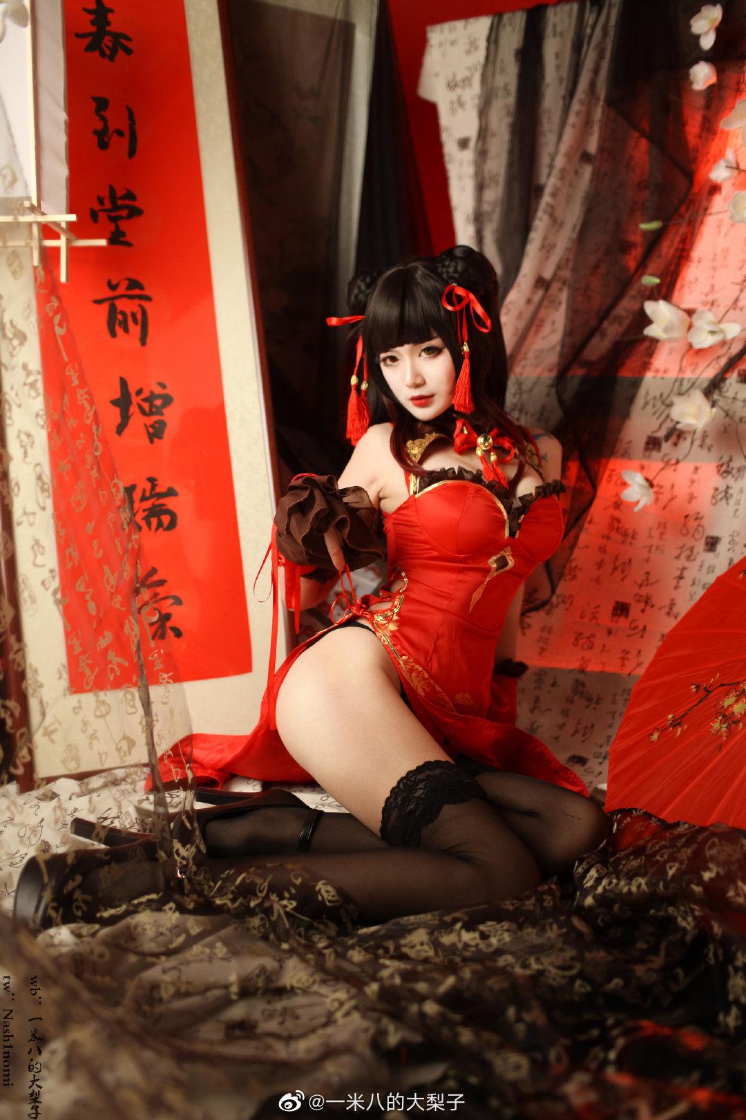 [福利COS] 一米八的大梨子 - 时崎狂三新春旗袍（12P）