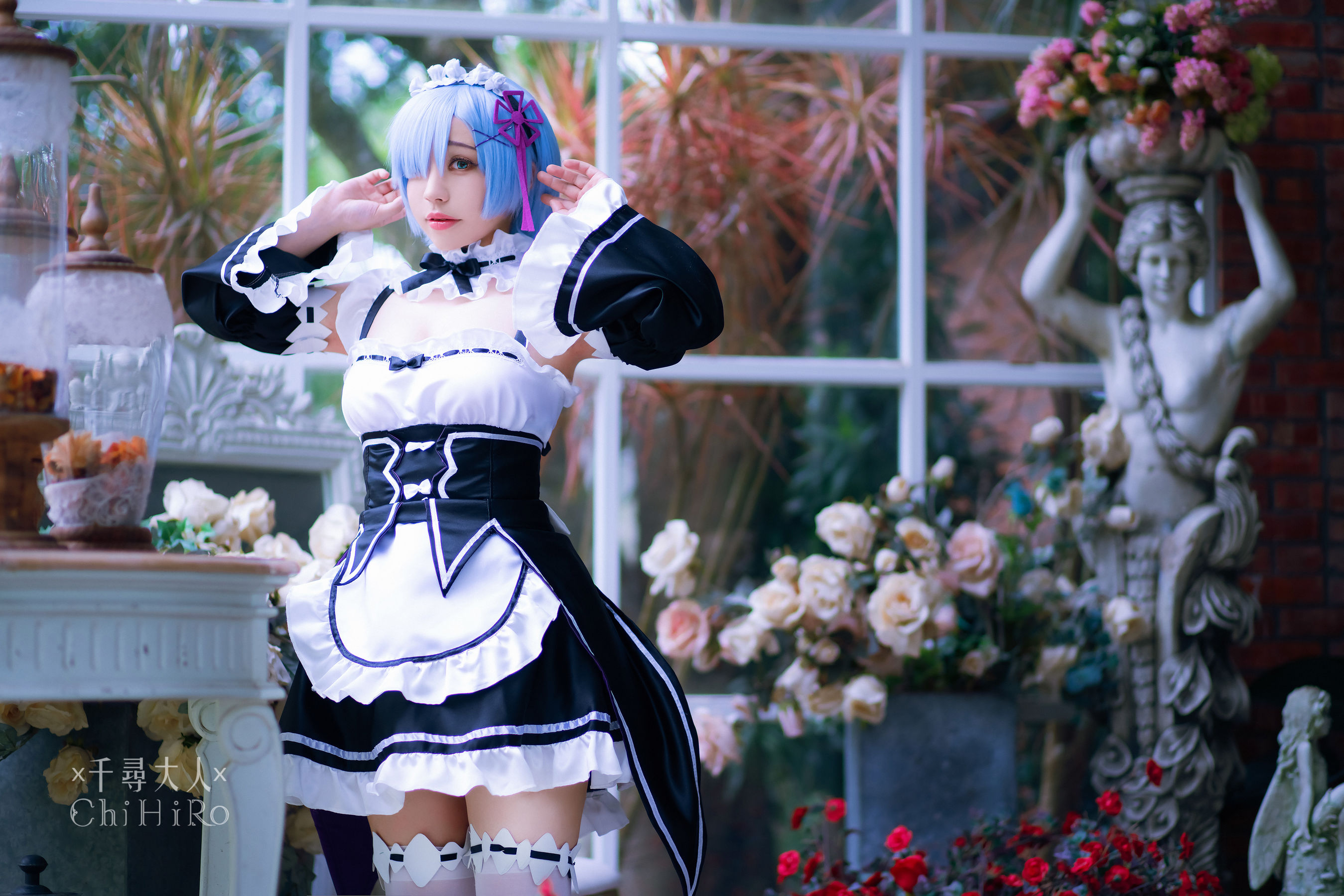 [福利COS] Cos妹子千寻 - 蕾姆Rem（70P）