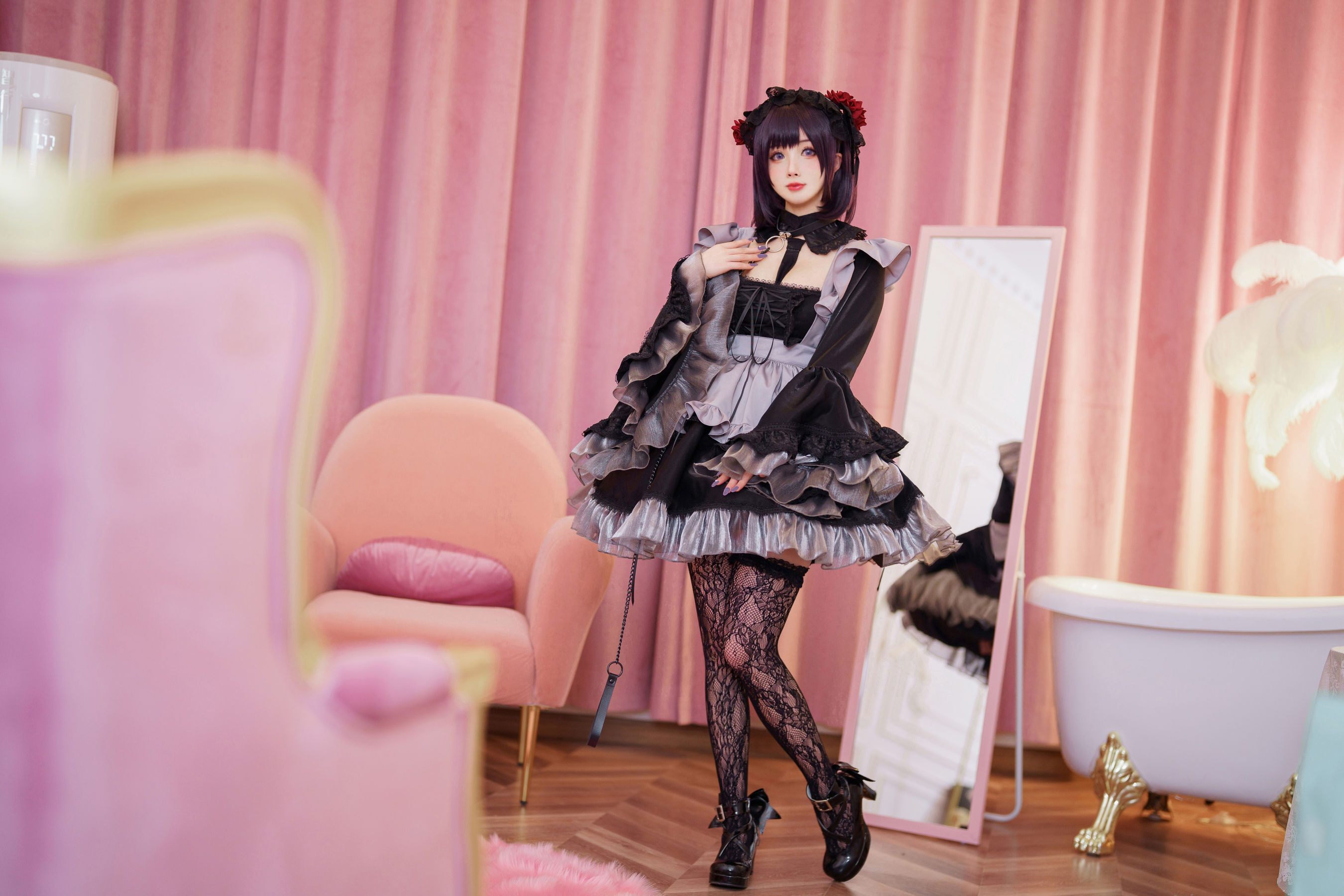 [福利COS] COS福利rioko凉凉子(肉扣热热子) - 黑江雫 耻辱俱乐部 小雫（40P）