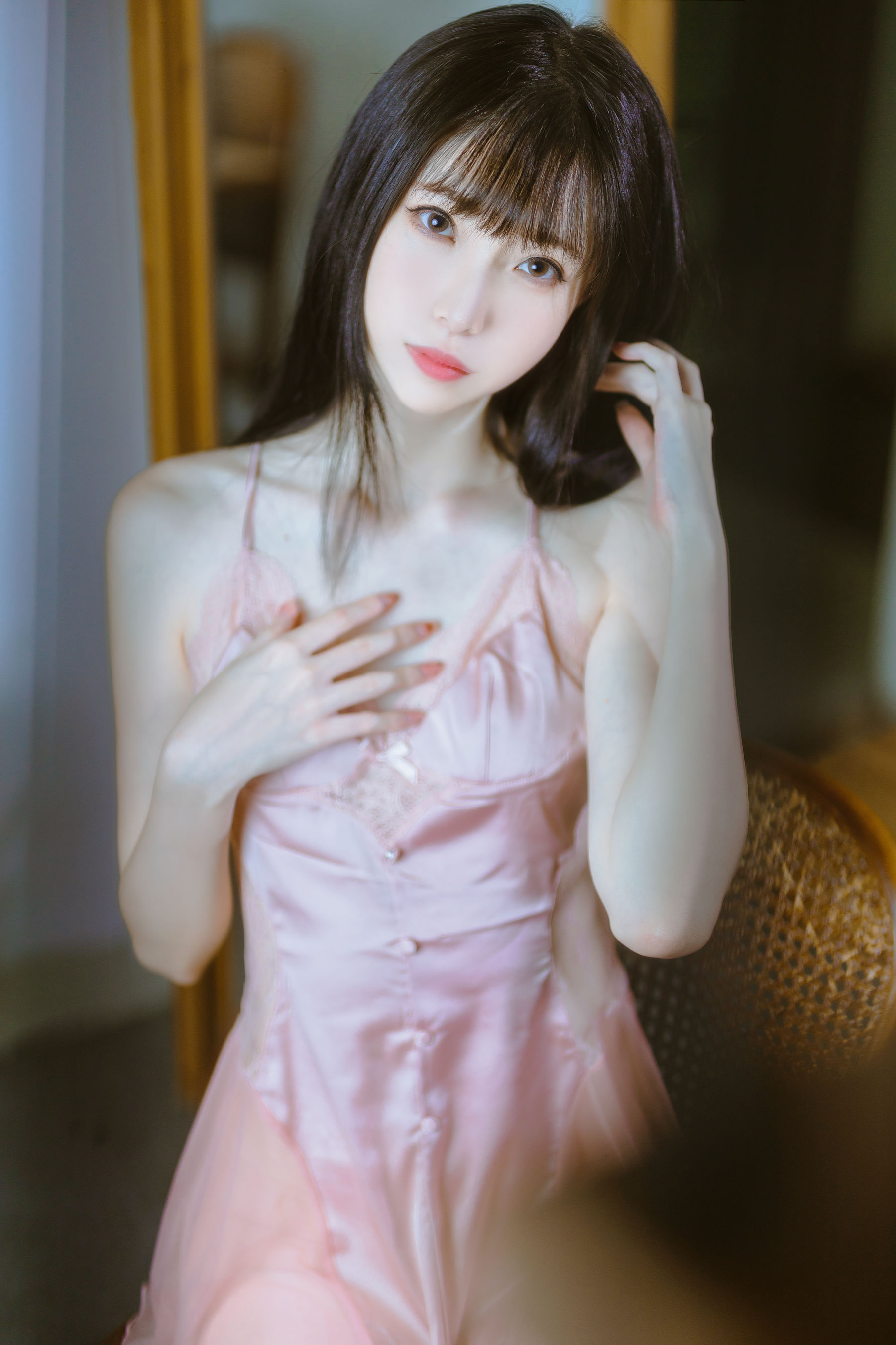 [福利COS] 许岚(叁月life) - 半透粉纱（40P）