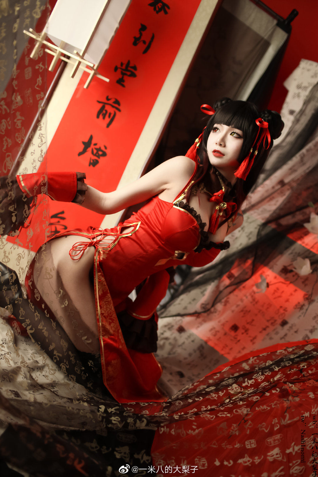 [福利COS] 一米八的大梨子 - 时崎狂三新春旗袍（12P）