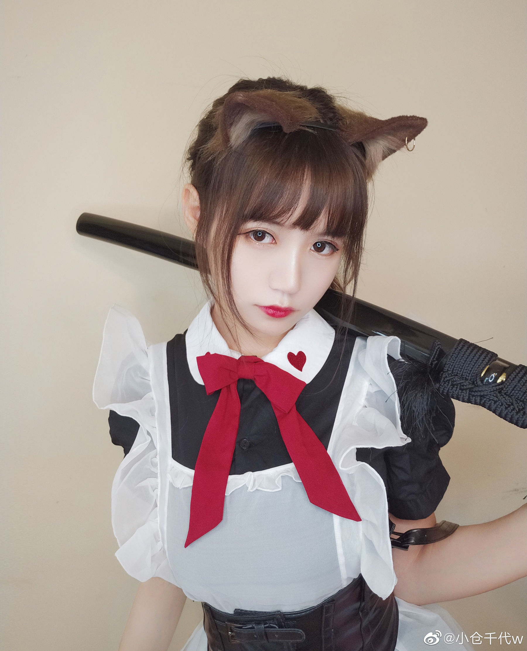 [福利COS] 动漫博主小仓千代w - 带刀女仆（9P）