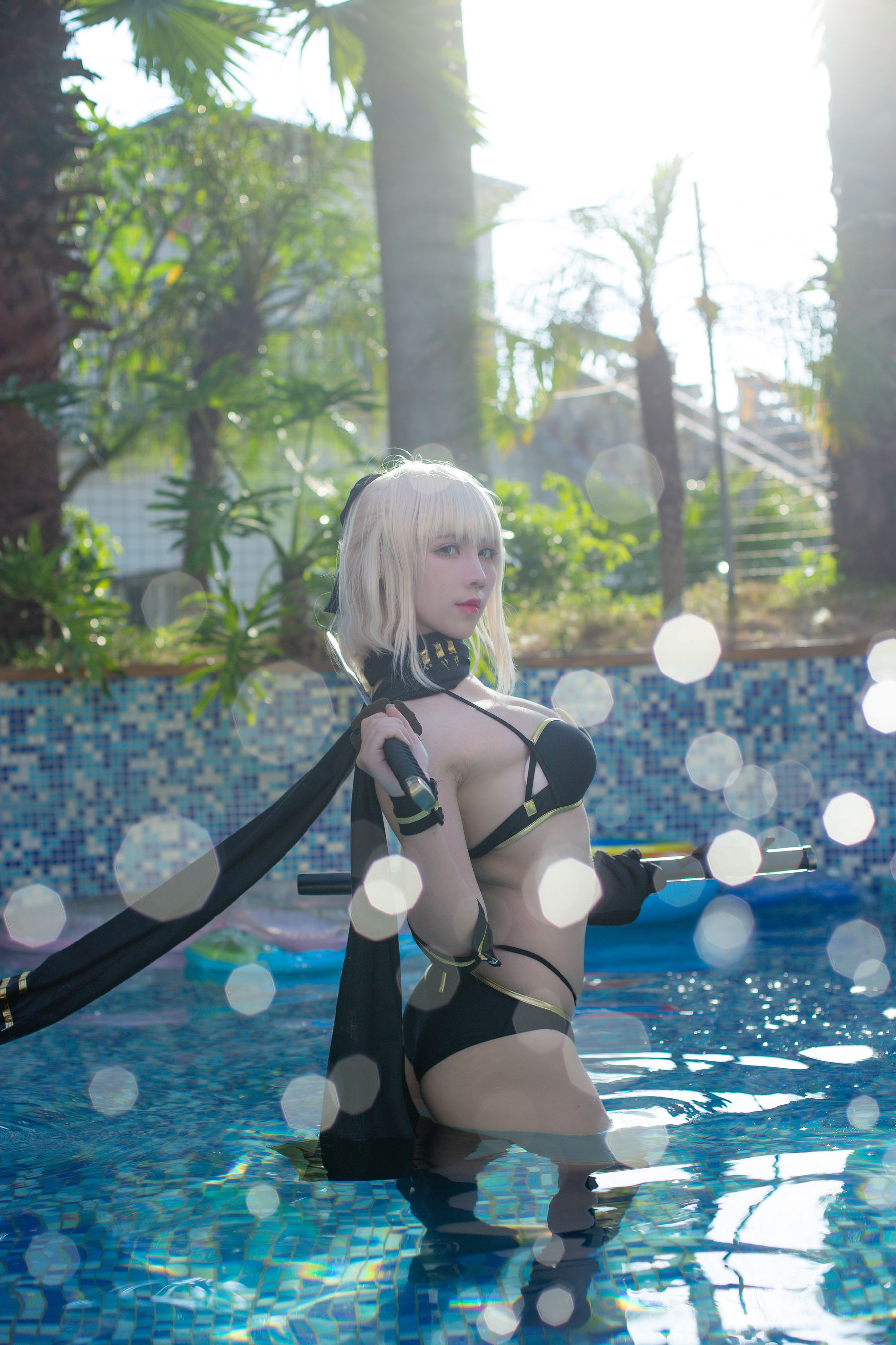 [福利COS] 动漫博主九曲Jean - 冲田泳装（19P）