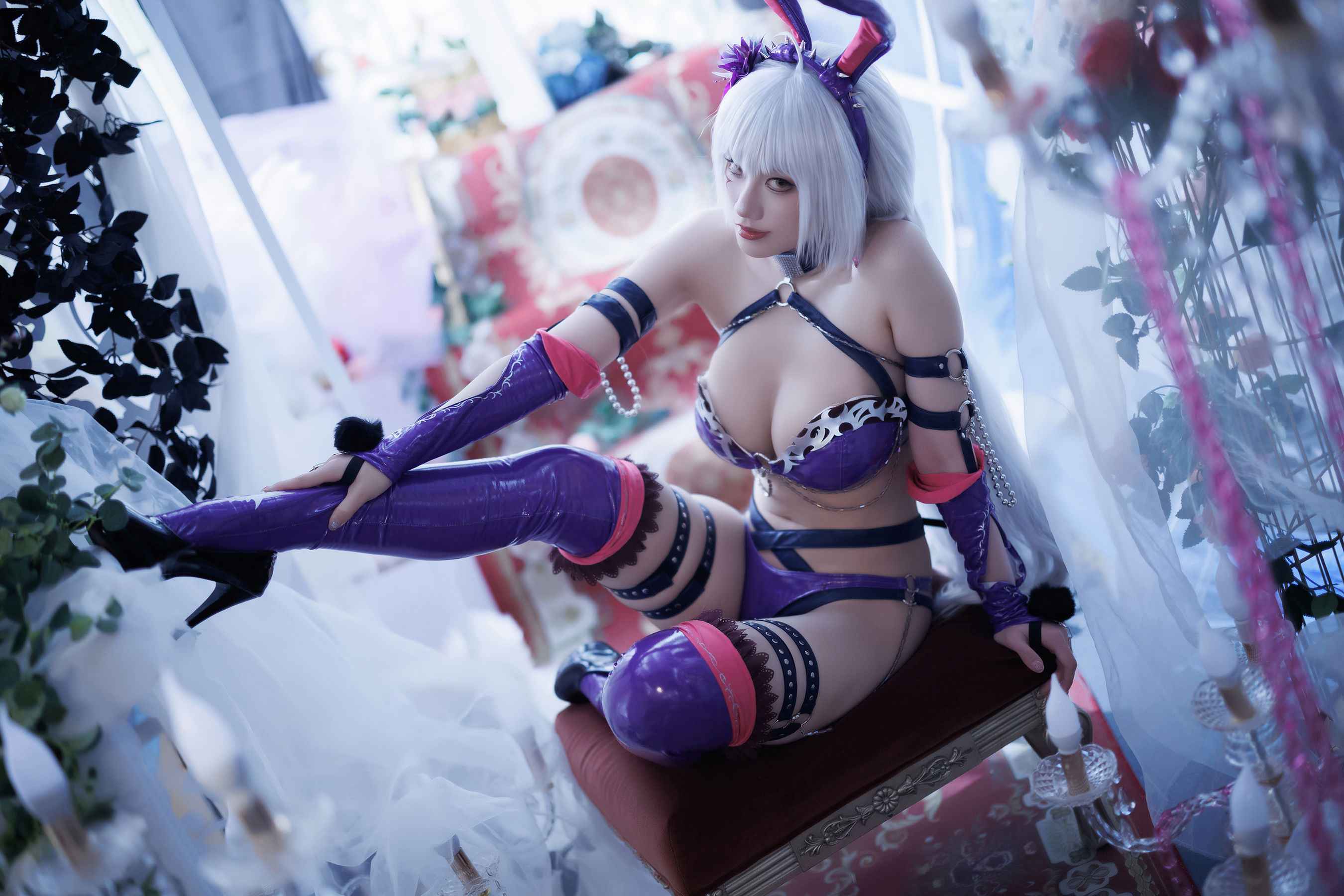 微博COS妹子Cien恩恩 - 黑贞兔女郎泳装（30P）