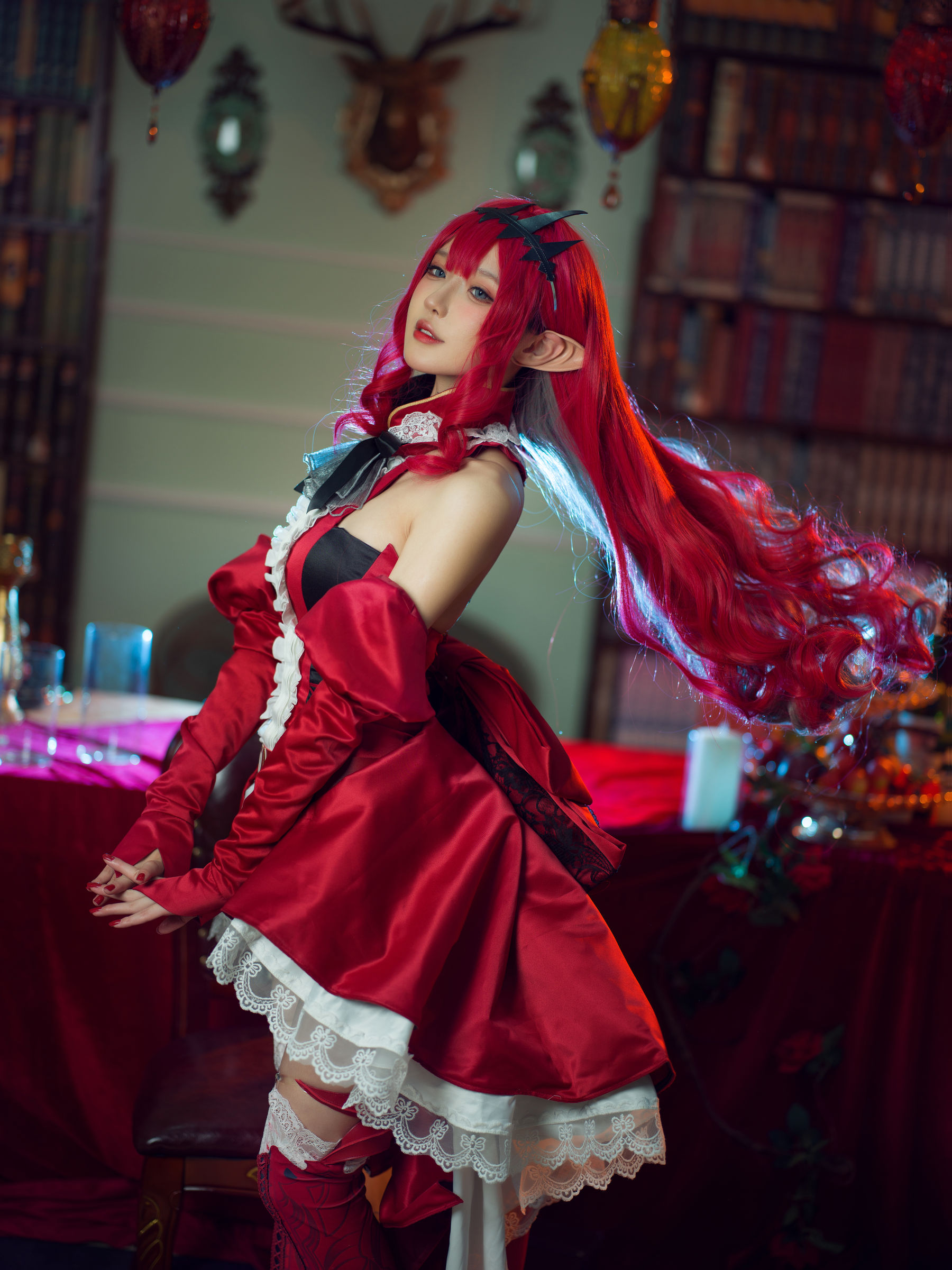 [福利COS] 动漫博主阿包也是兔娘 - FATE妖精骑士崔斯坦（34P）