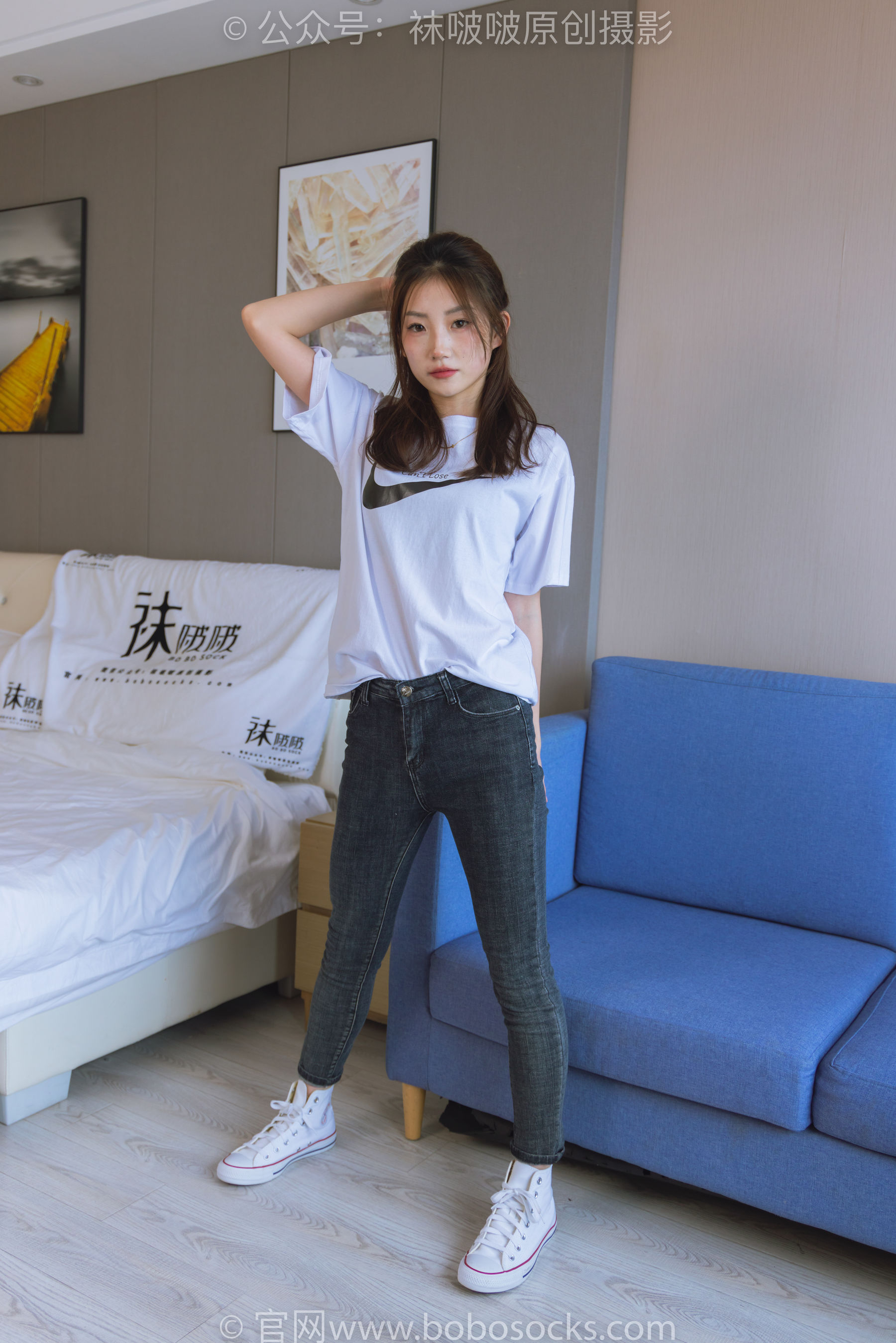 BoBoSocks袜啵啵 No.220 小沫-两双板鞋、短肉丝、裸足（140P）