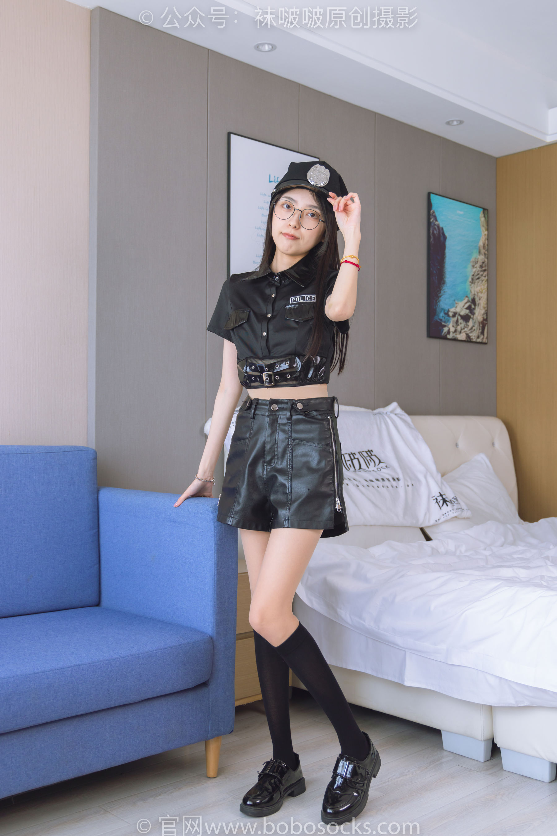 BoBoSocks袜啵啵 No.198 稚予-皮鞋、黑色小腿袜、高跟鞋、肉丝（138P）