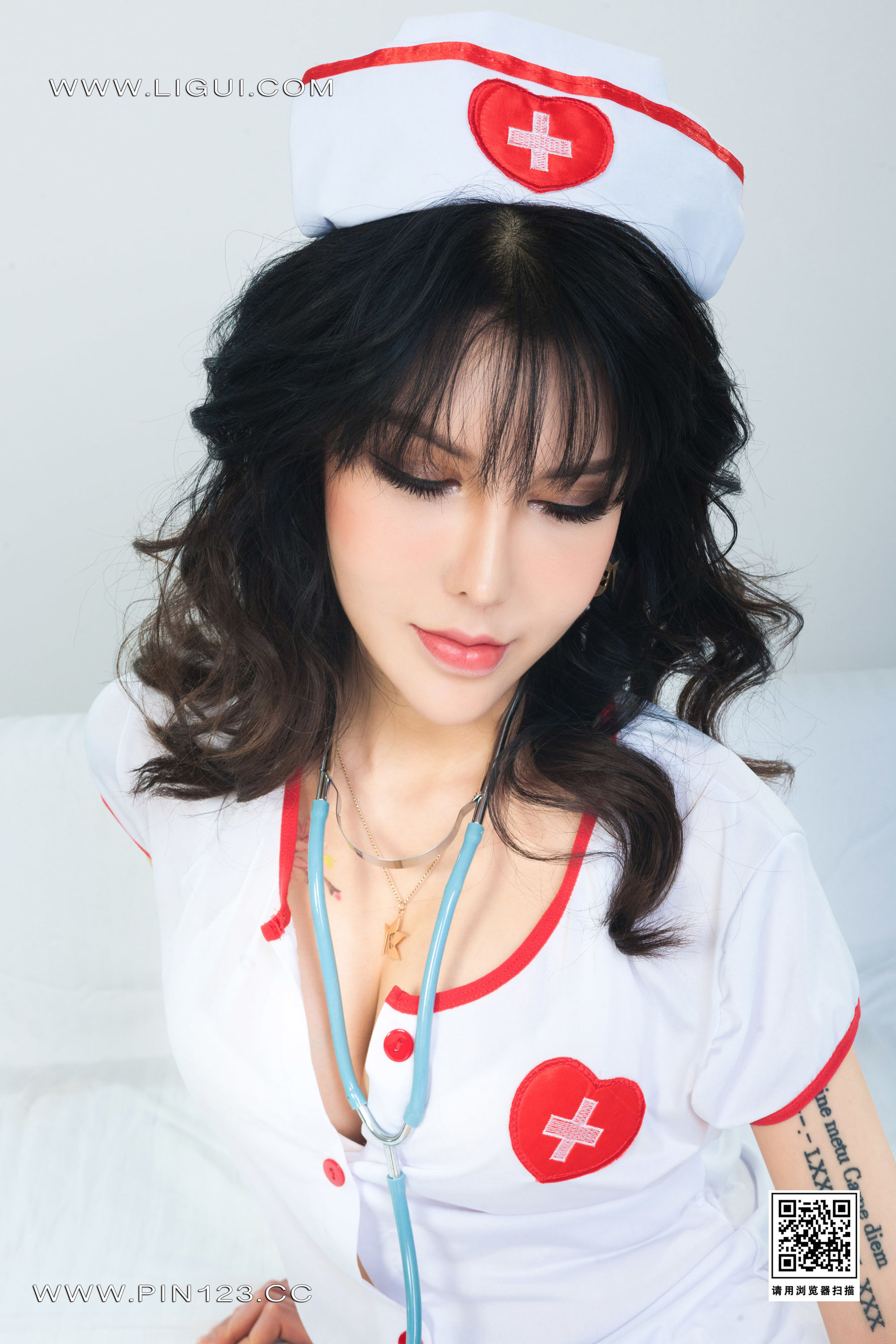 [Ligui丽柜] 2023.04.17 白丝天使 猫猫（63P）