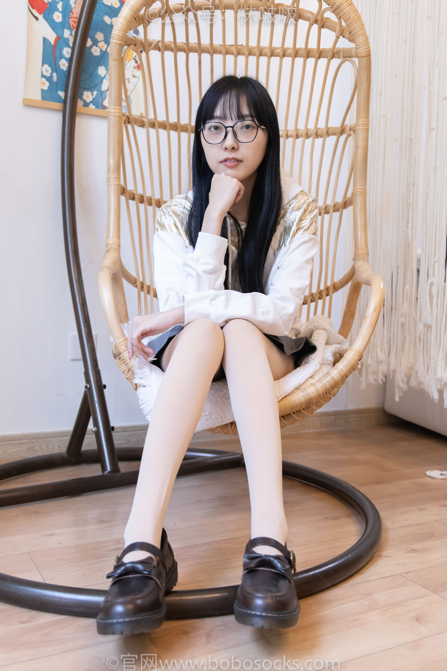 BoBoSocks袜啵啵 No.047 稚予-皮鞋、厚肉丝（131P）-写真套图网
