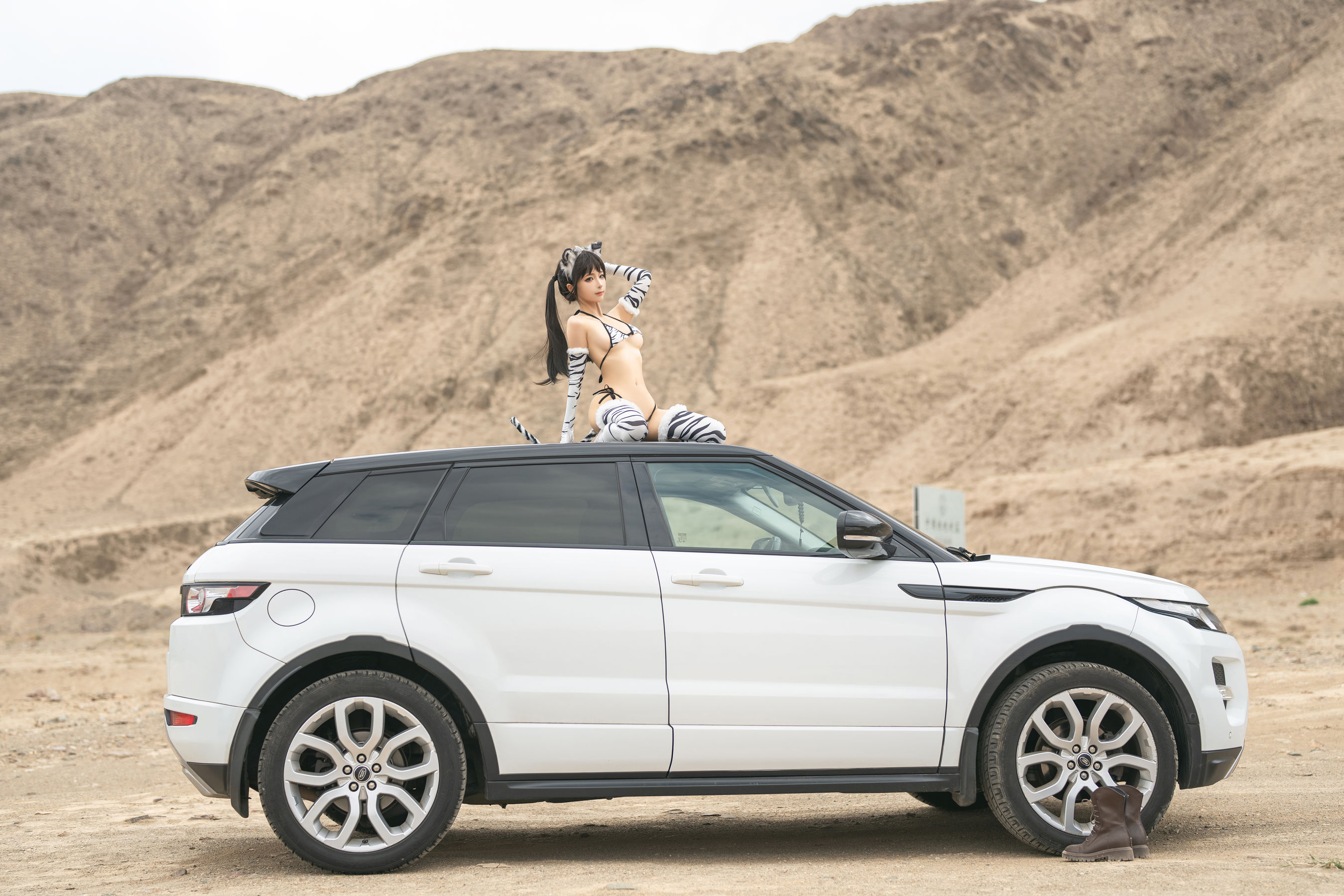 动漫博主蠢沫沫 - 车内白虎（13P）