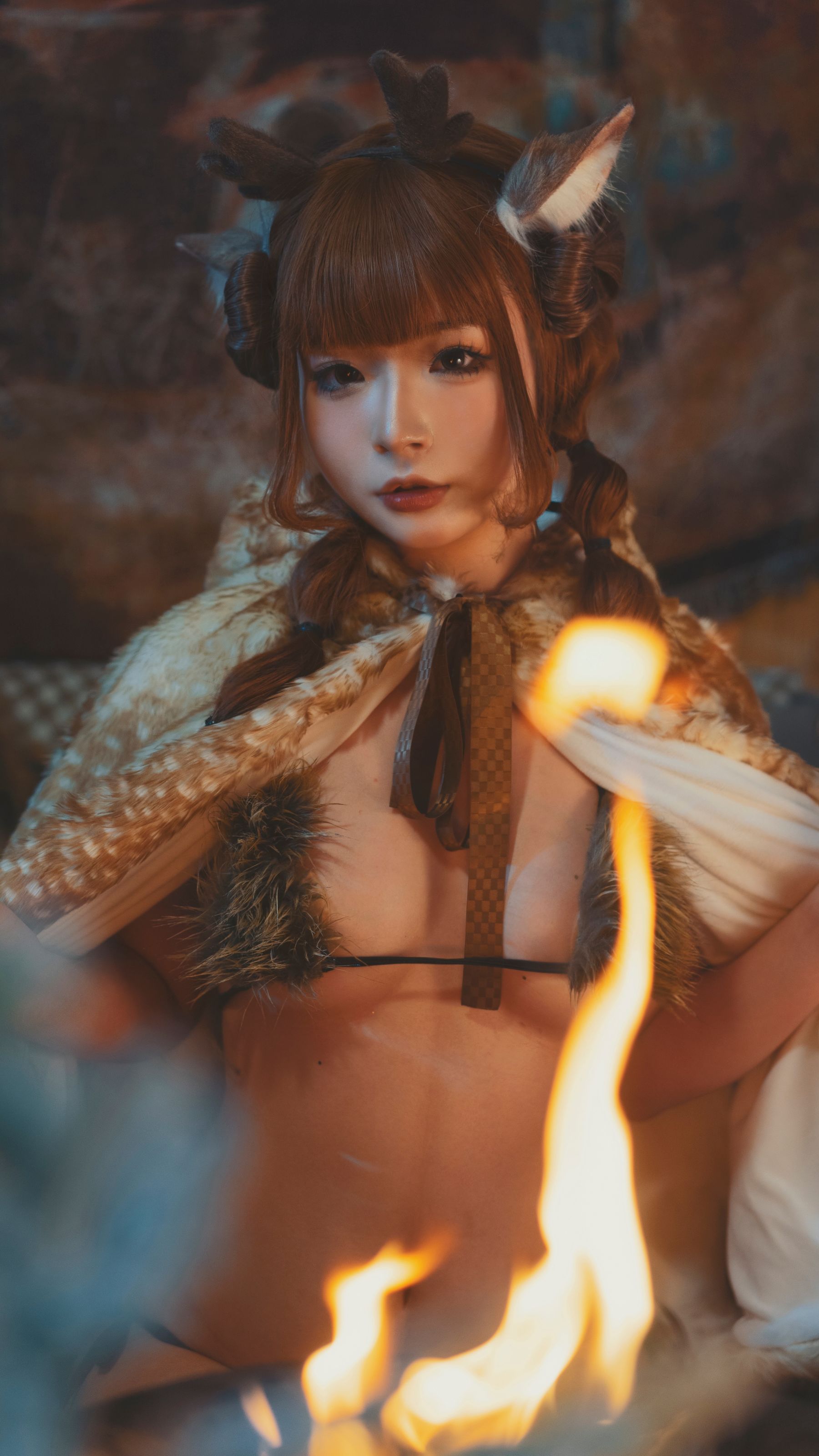 [网红COSER] yuuhui玉汇 - 圣诞麋鹿兽耳（107P）