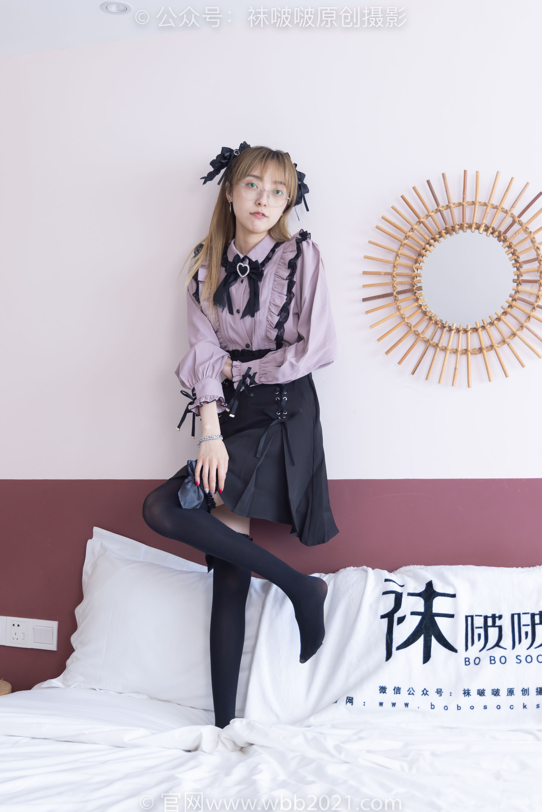 BoBoSocks袜啵啵 No.247 稚予 -皮鞋、黑丝大腿袜、地雷系女友（158P）