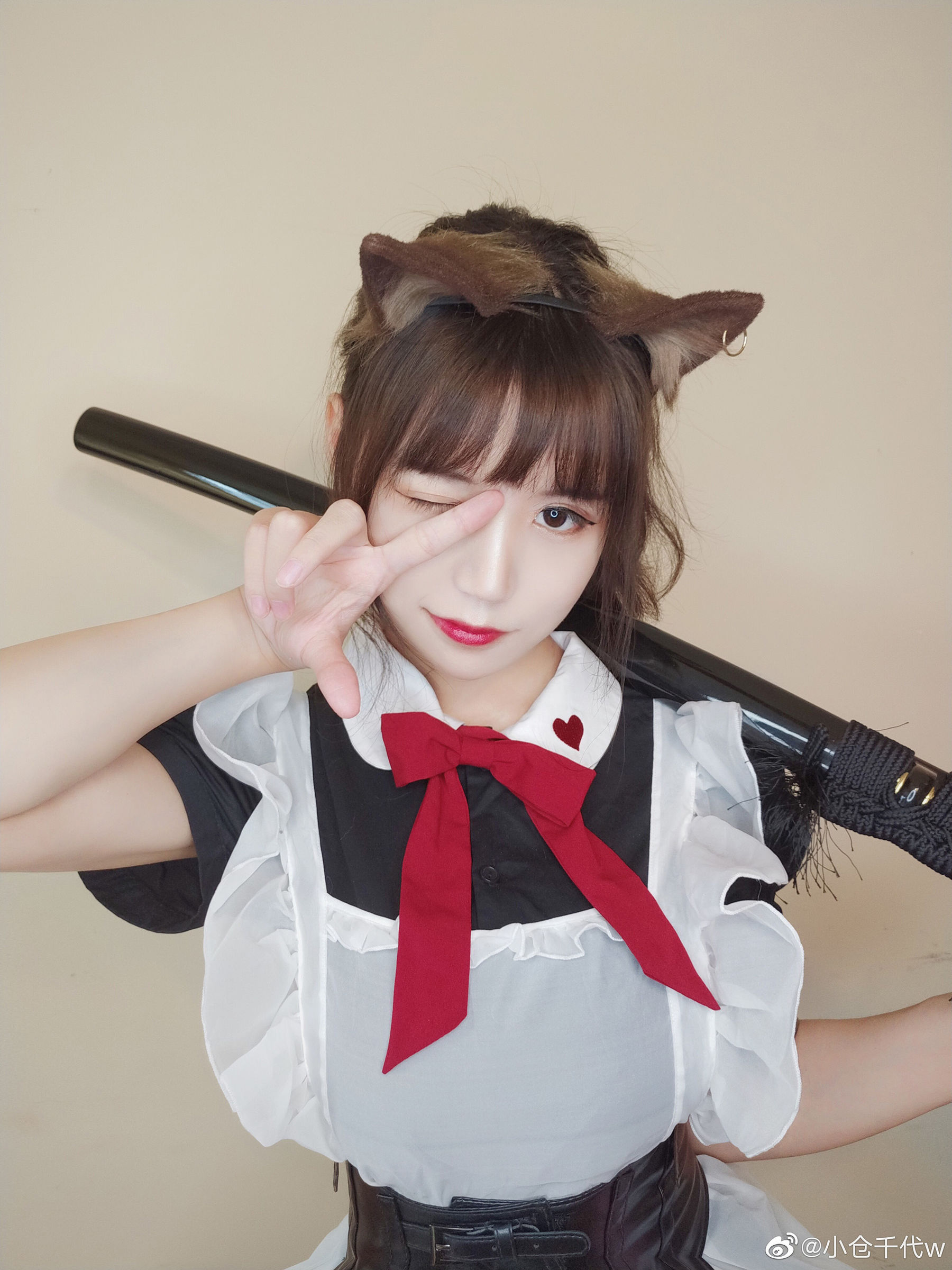 [福利COS] 动漫博主小仓千代w - 带刀女仆（9P）