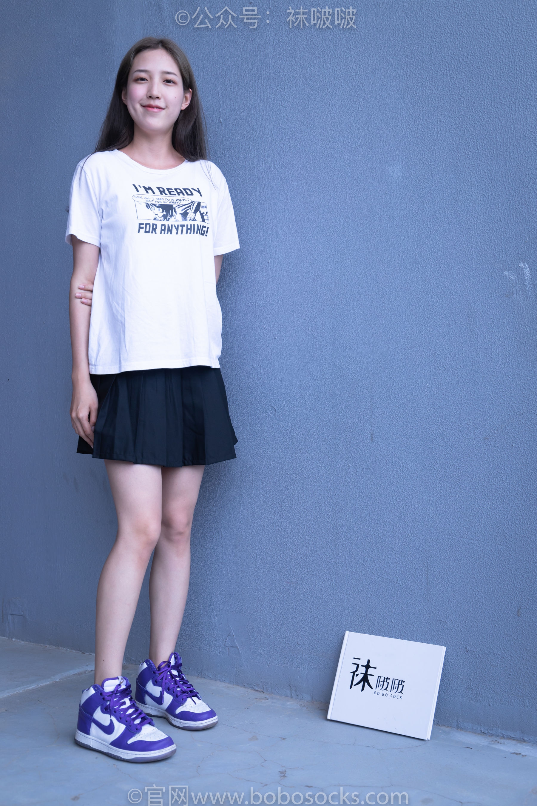 BoBoSocks袜啵啵 积分限定作品002 泡芙- AJ、白色棉质船袜、裸足（135P）-爱变色