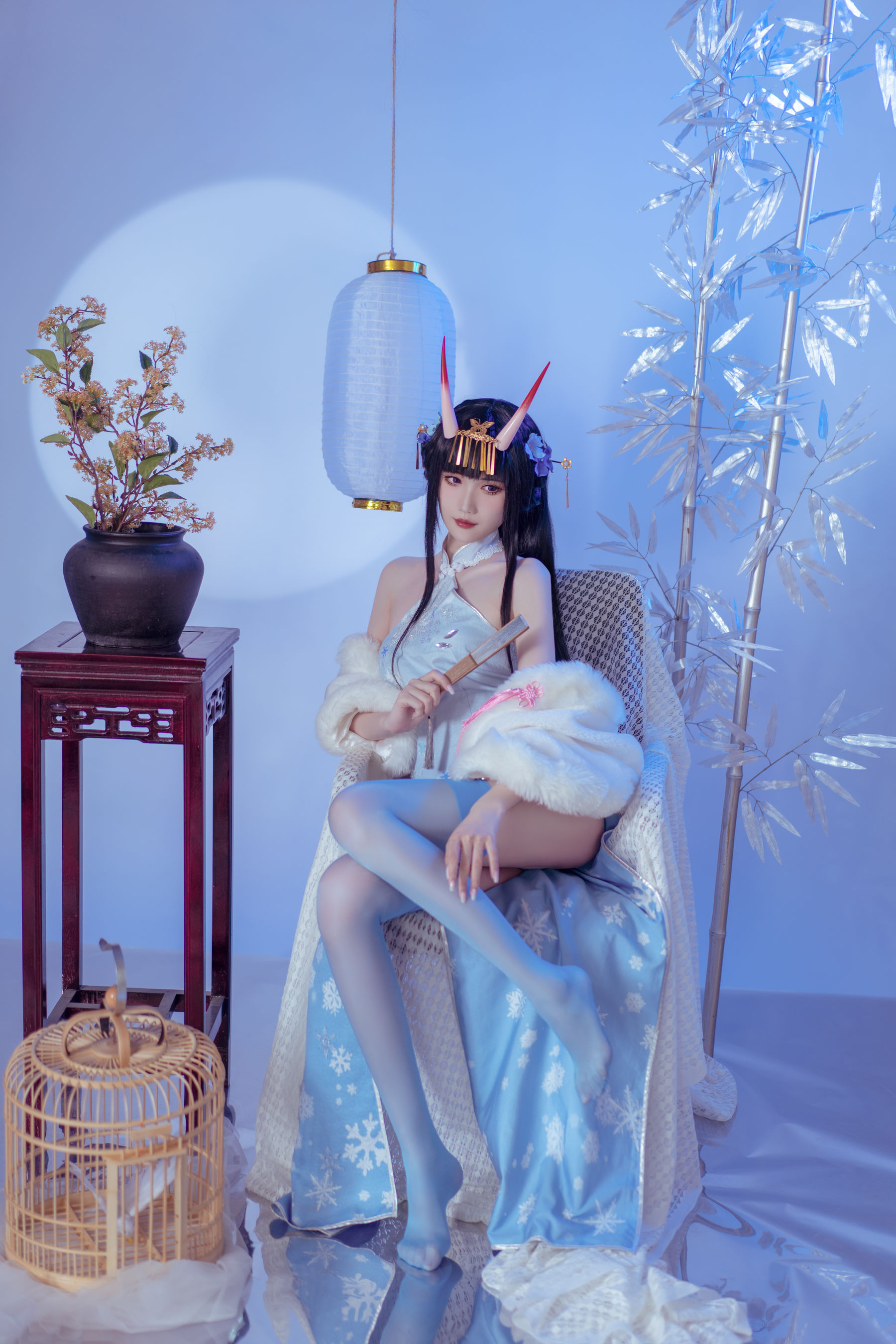 [网红COS] 花兮_honoka - 能代 冬雪沁香（12P）-爱变色