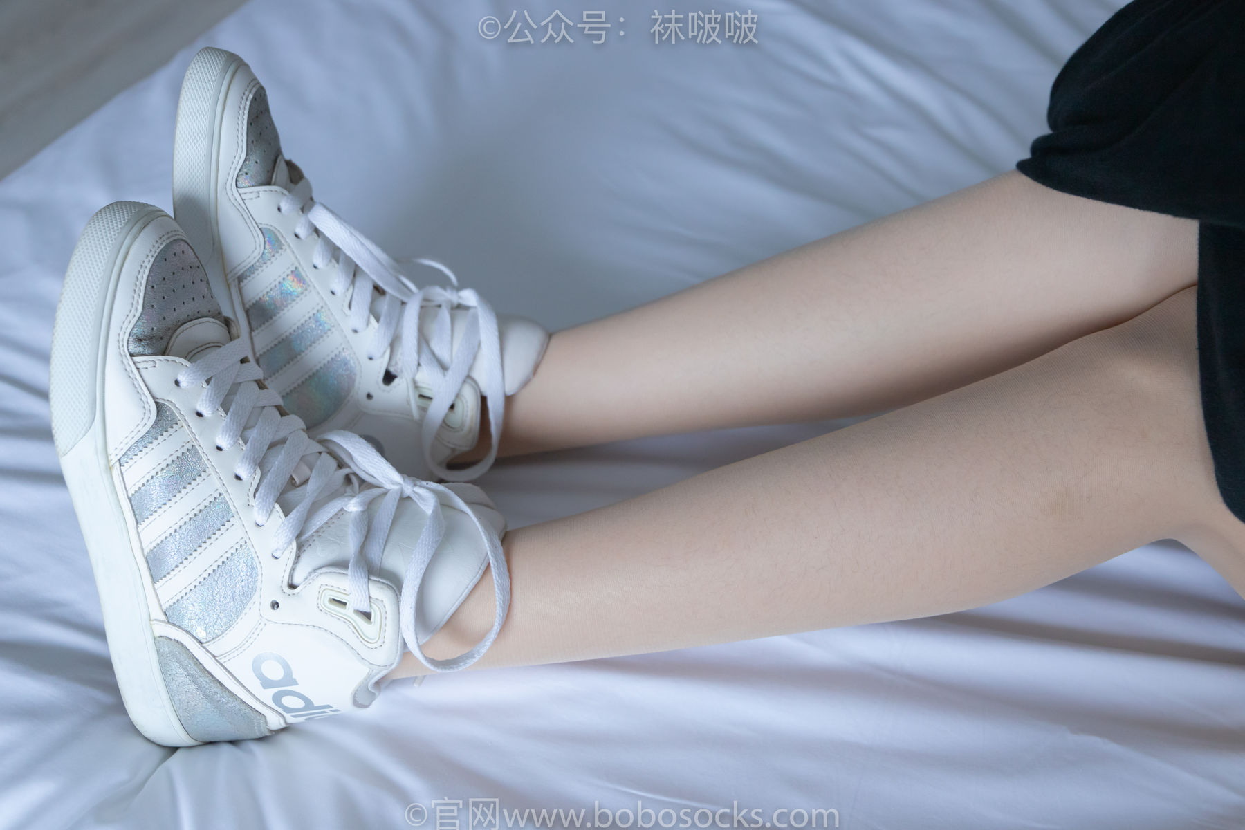 BoBoSocks袜啵啵 No.015 稚予-阿迪板鞋、白色短棉袜、肉丝（148P）