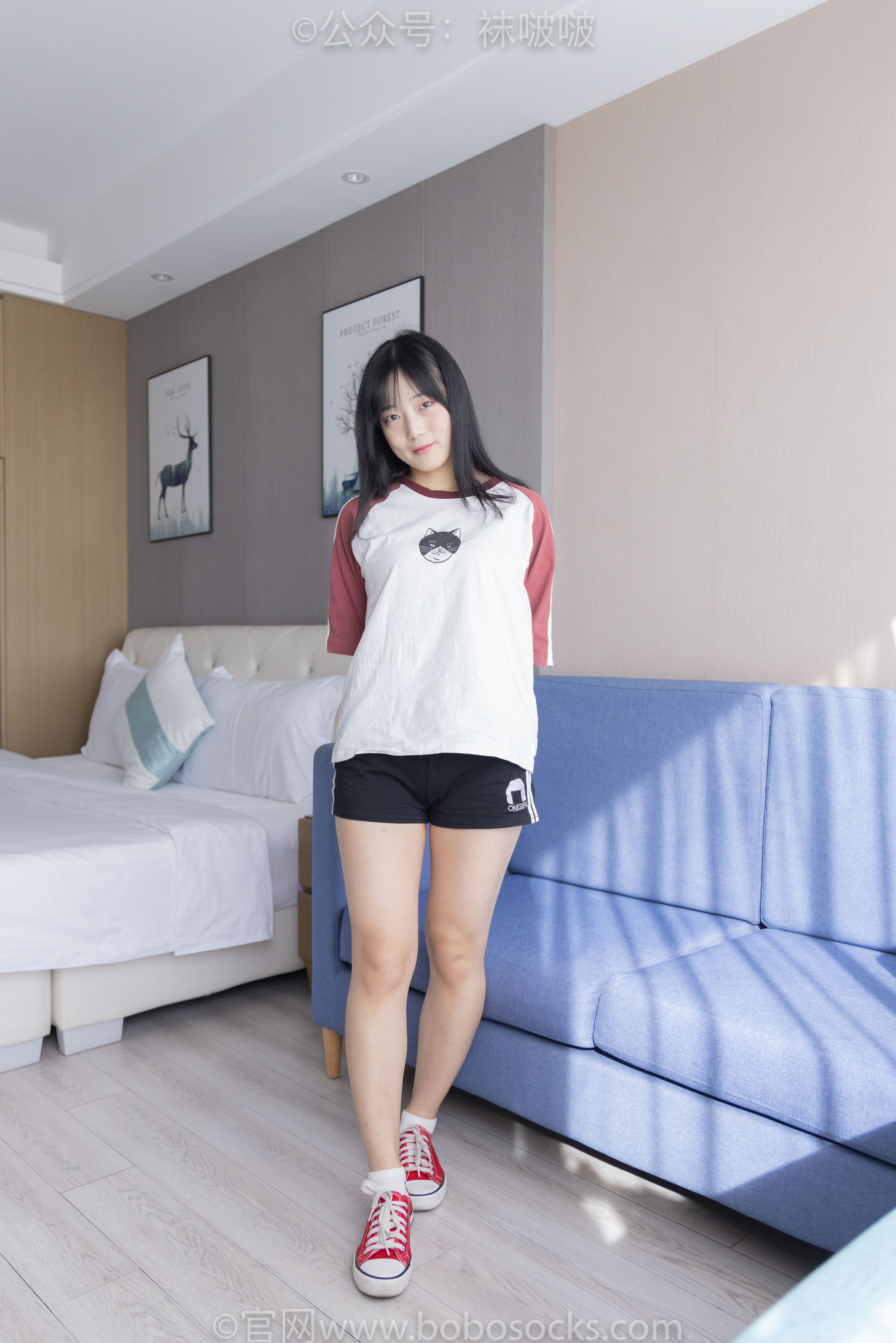 BoBoSocks袜啵啵 No.036 菠萝-帆布鞋、白棉袜、裸足（135P）