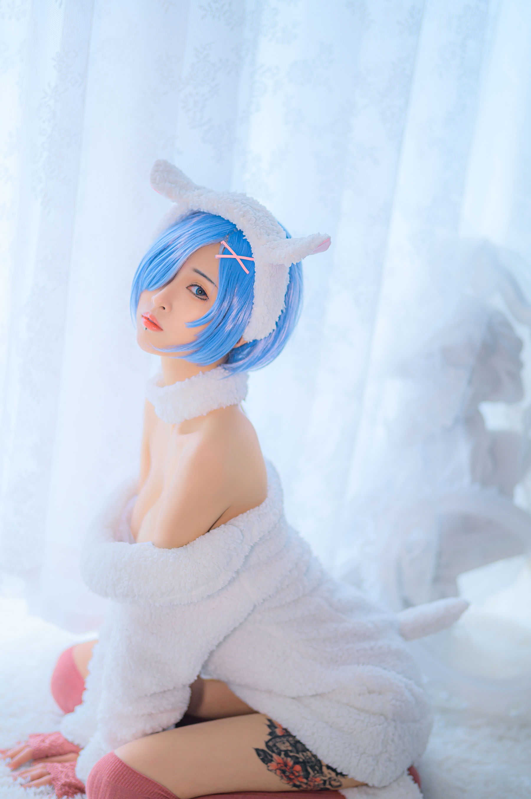 [福利COS] 妹抖青写真 - 蕾姆绵羊（10P）