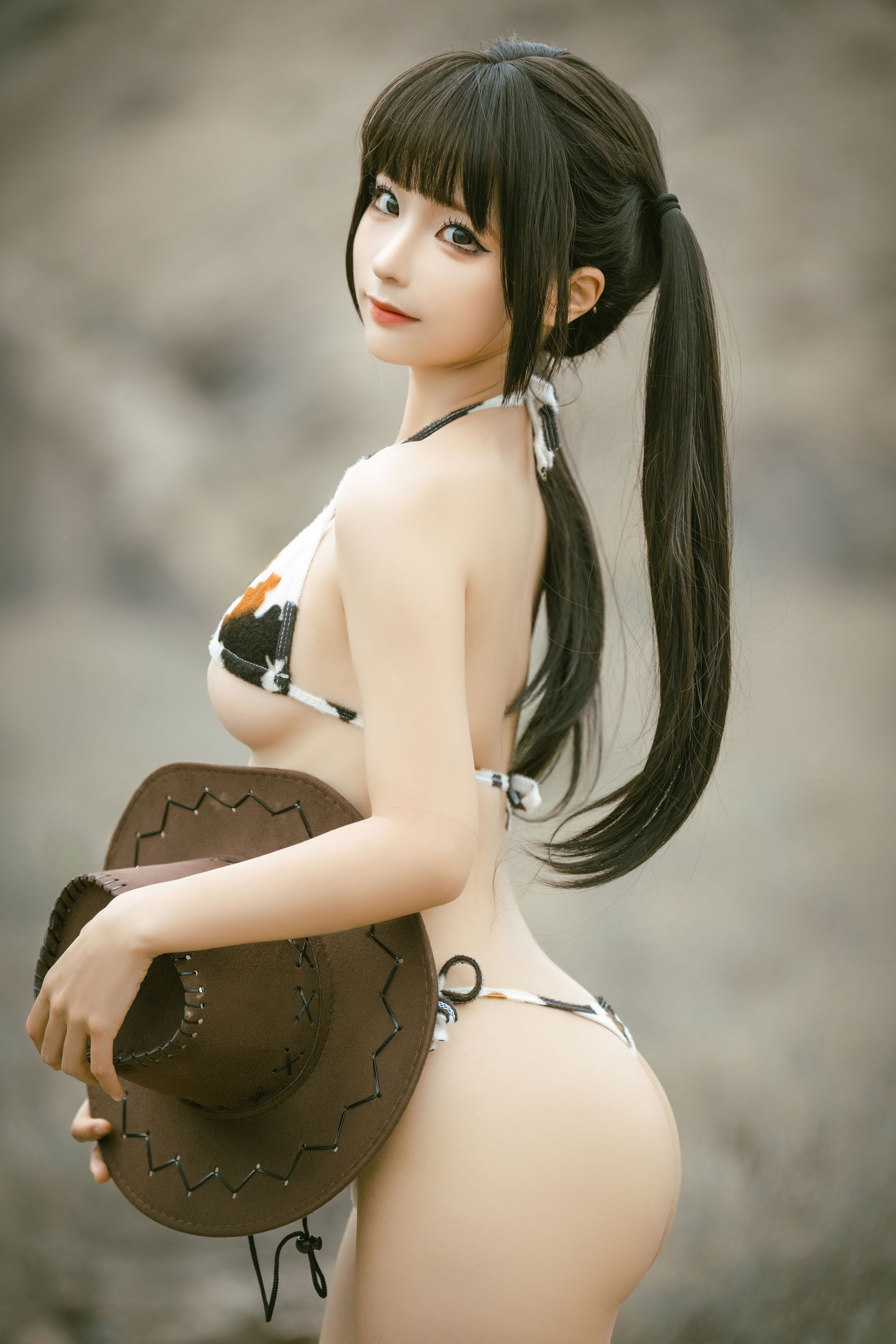 动漫博主蠢沫沫 - 比基尼牛仔（16P）