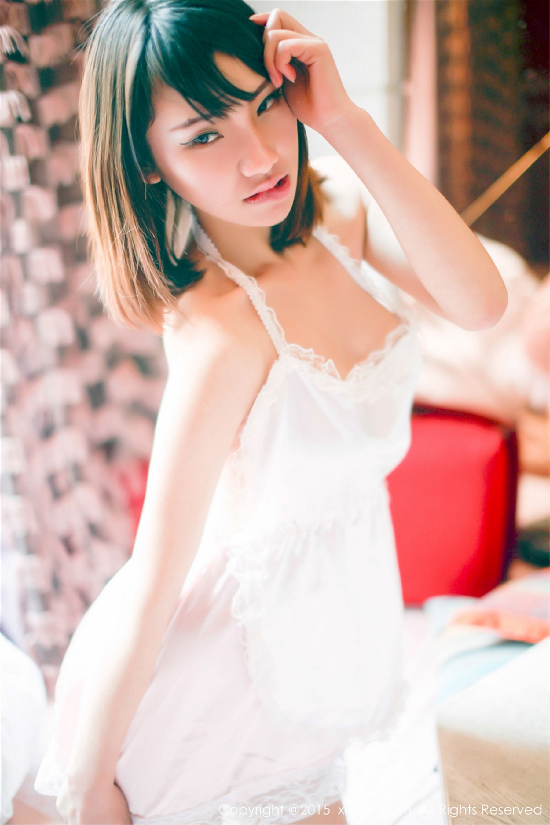 颜浅浅Cindy《挤胸+睡衣系列》 [秀人网XiuRen] No.270（51P）-爱变色