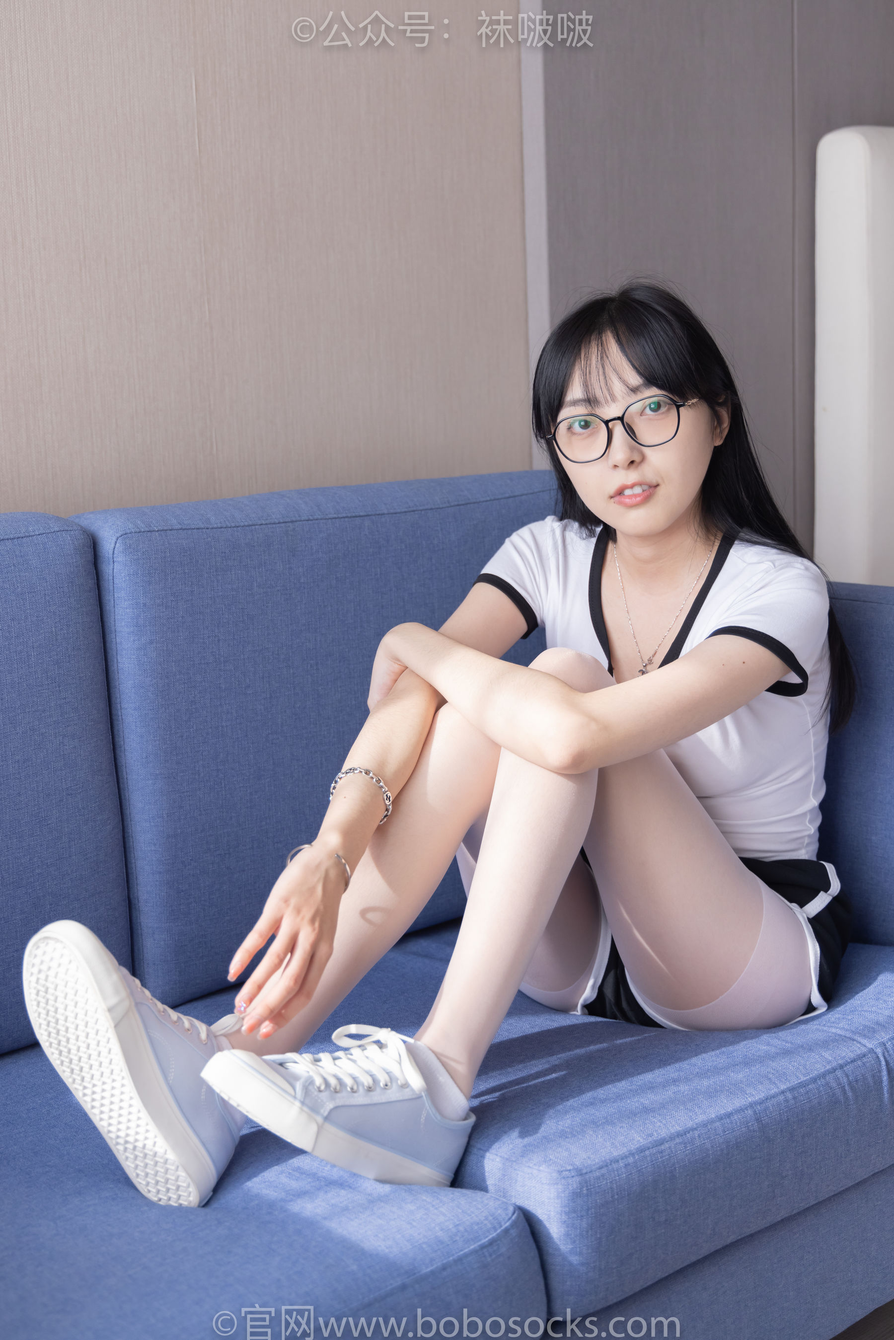 BoBoSocks袜啵啵 No.037 稚予-帆布鞋、短白棉袜、白丝（136P）