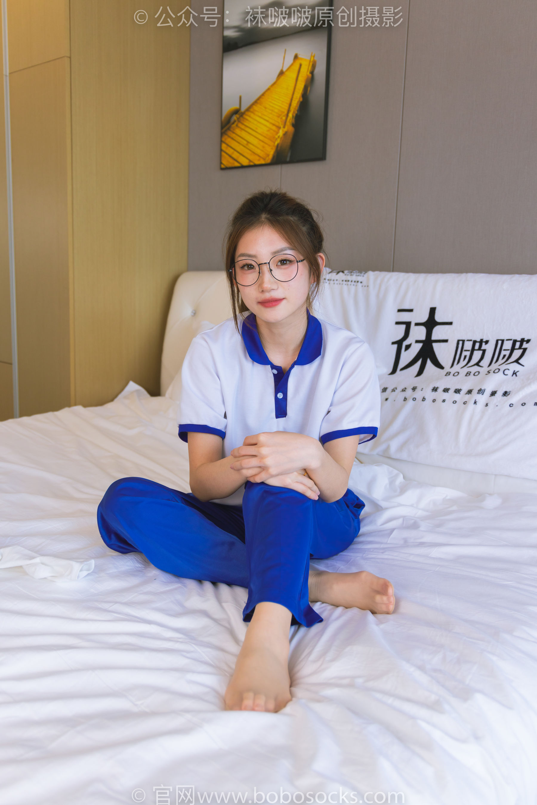 BoBoSocks袜啵啵 No.193 小沫-贝壳头板鞋、白棉袜、肉丝、校服裤里丝（139P）-爱变色